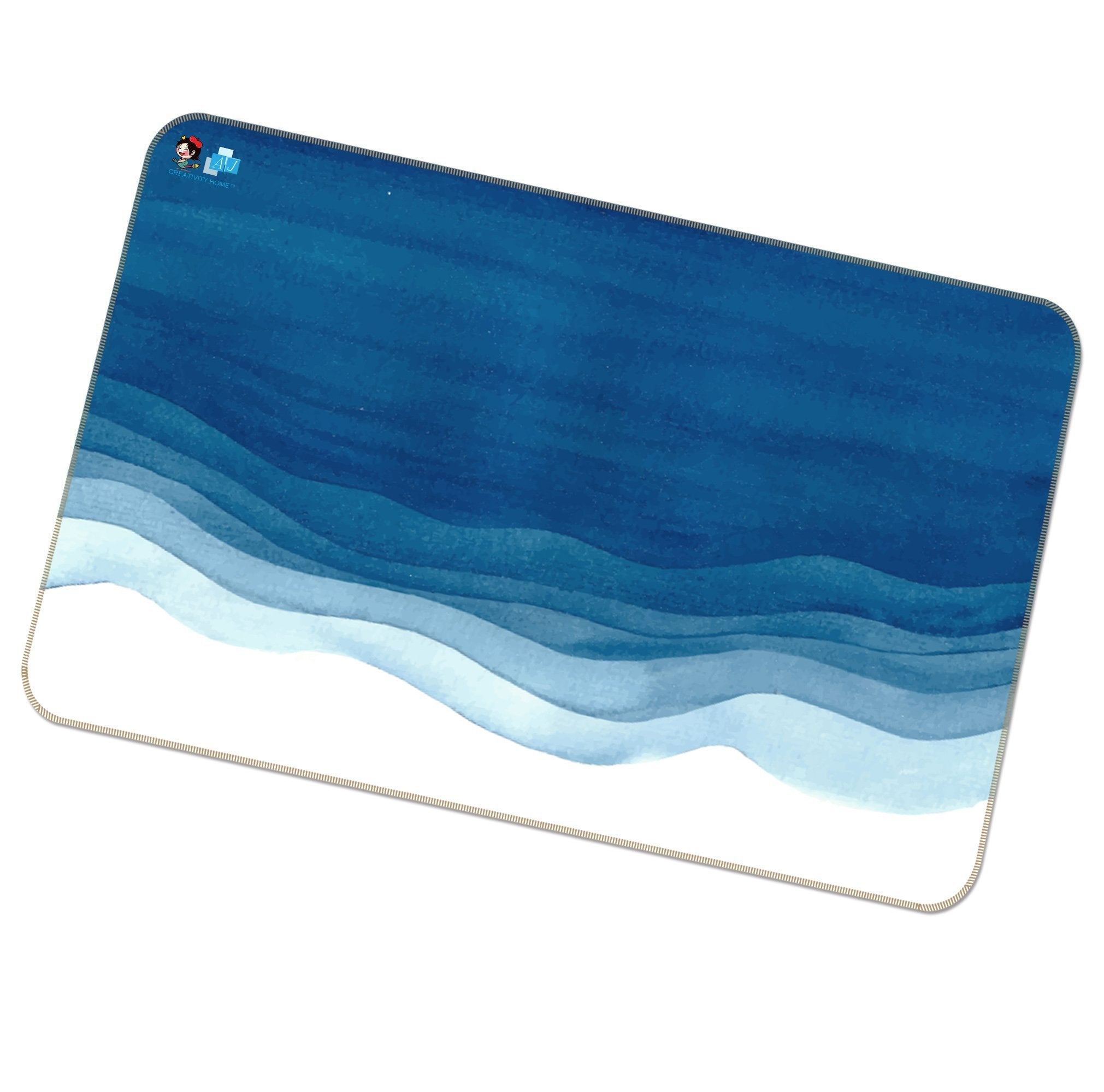 3D Blue Wave 012 Non Slip Rug Mat Mat AJ Creativity Home 