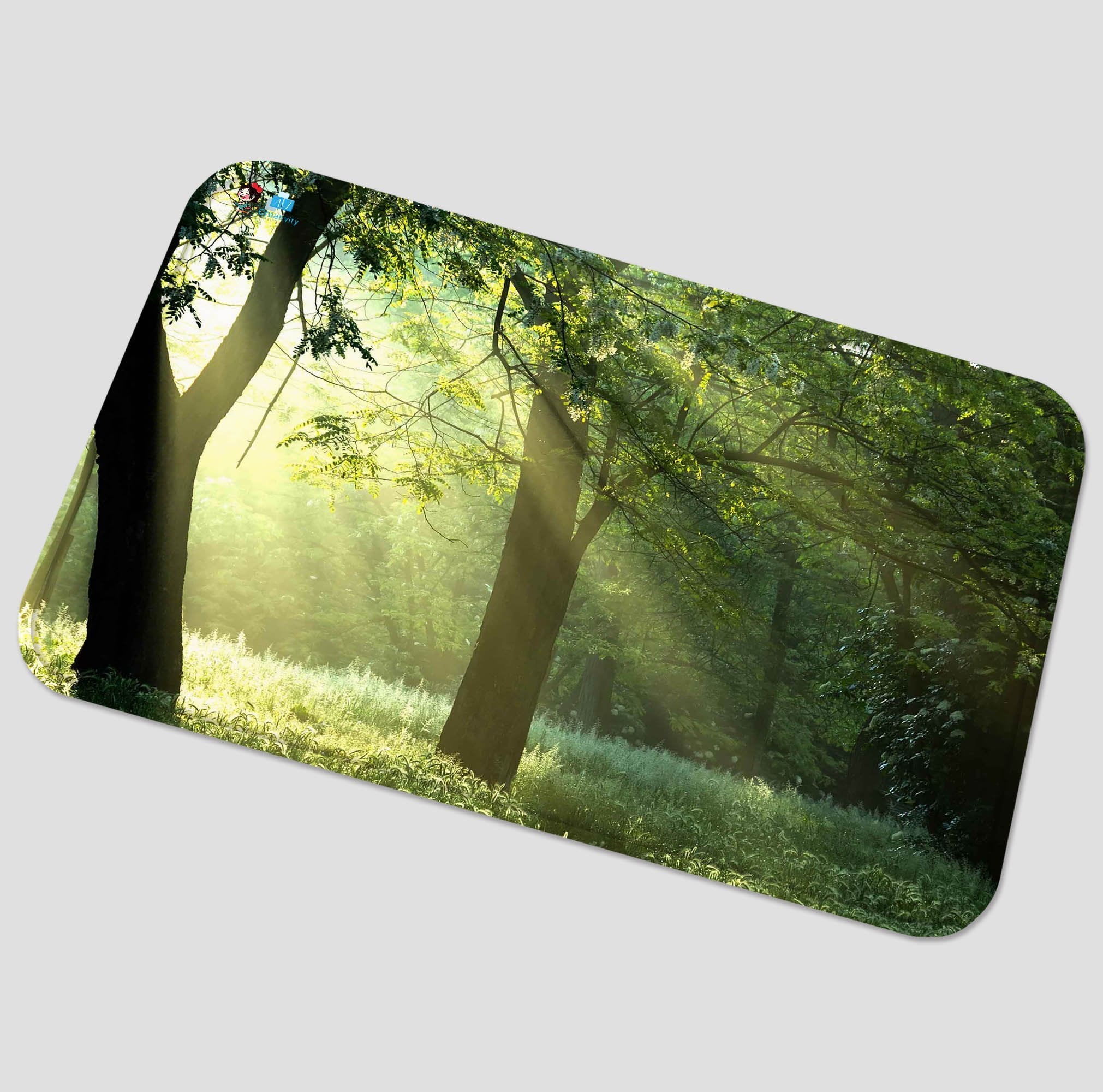 3D Forest Trees Sunshine 2 Non Slip Rug Mat Mat AJ Creativity Home 