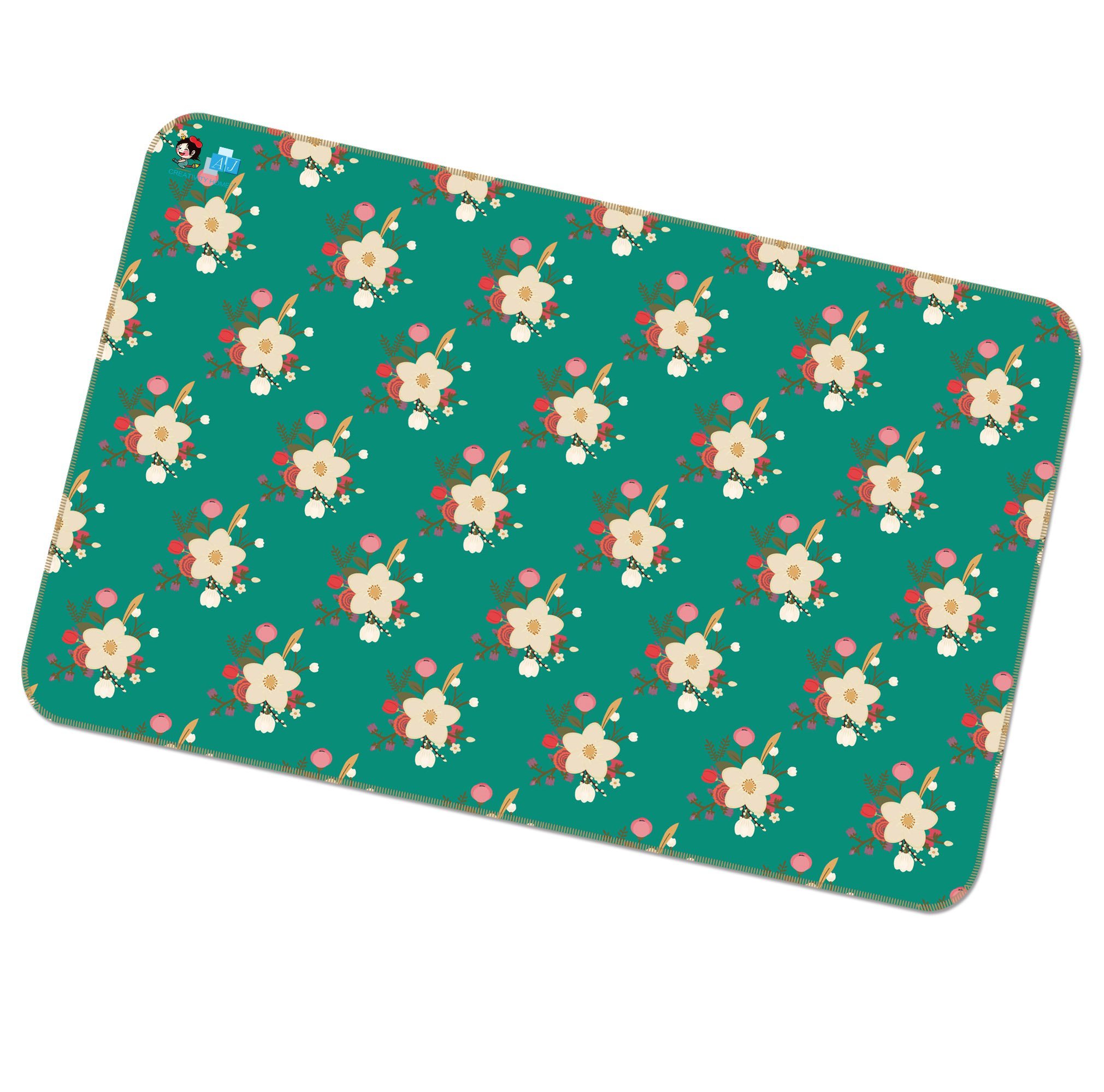 3D Green Space Flower 057 Non Slip Rug Mat Mat AJ Creativity Home 