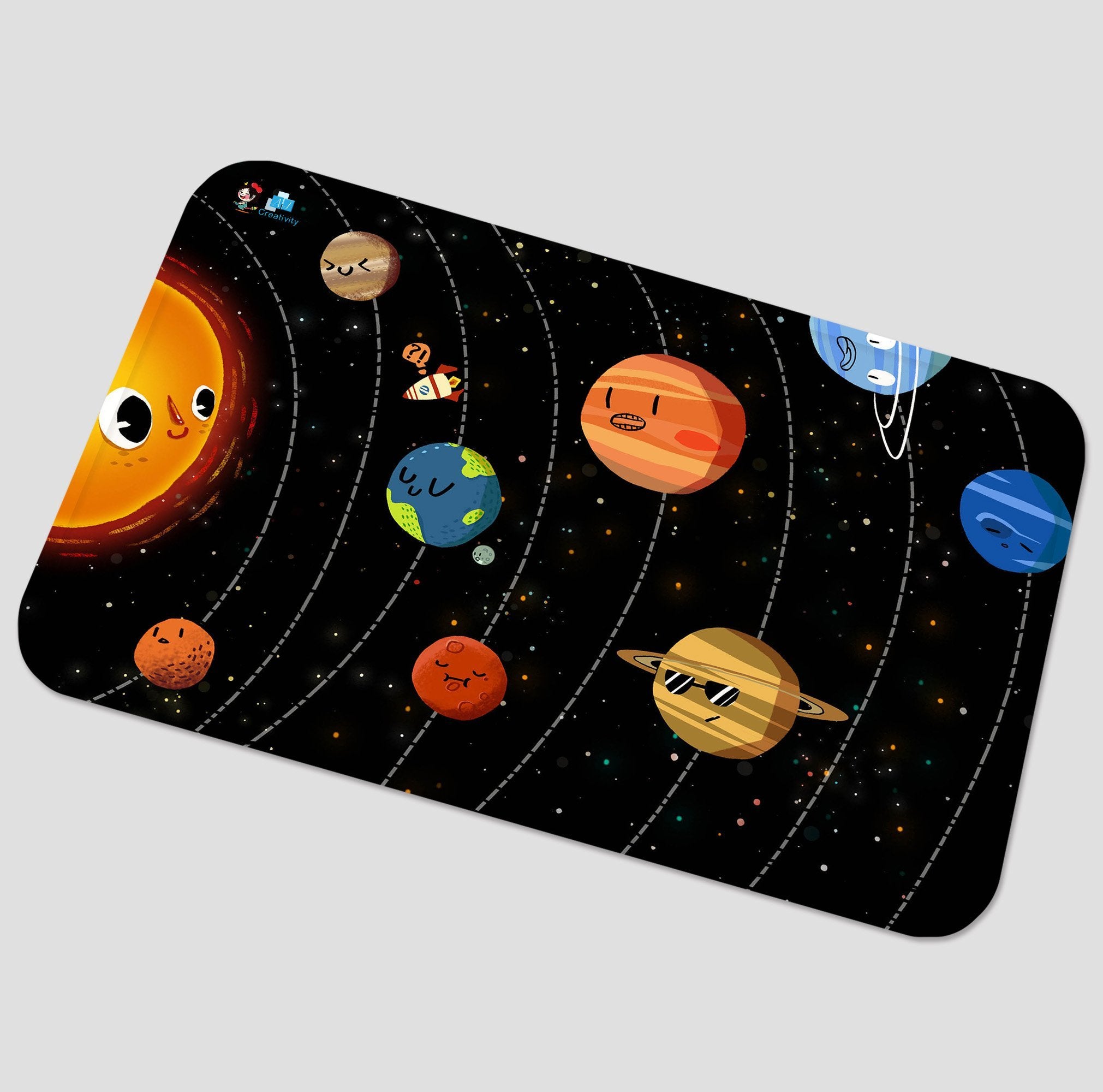 3D Cartoon Planets 92 Non Slip Rug Mat Mat AJ Creativity Home 