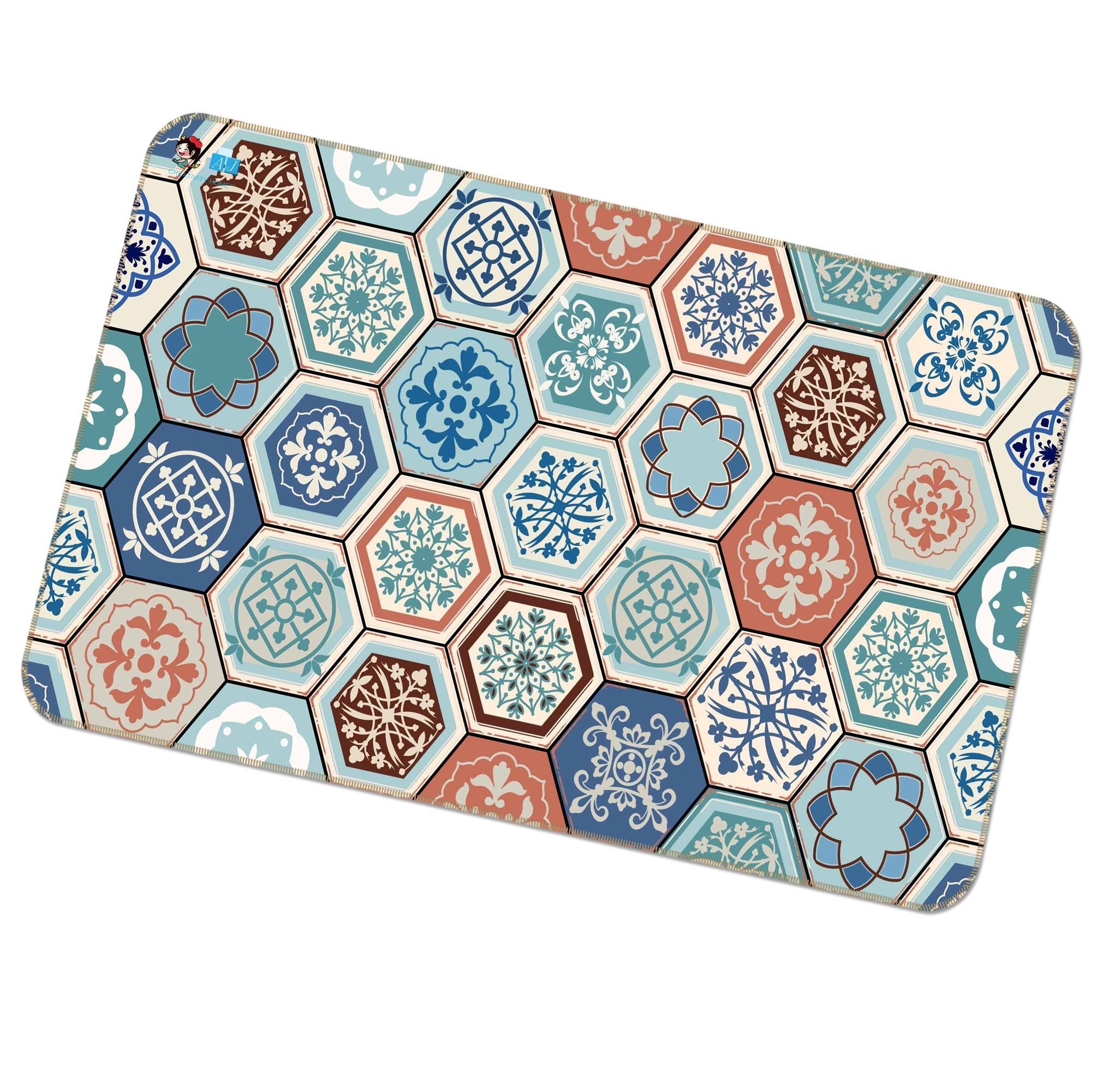3D Hexagonal Pattern 096 Non Slip Rug Mat Mat AJ Creativity Home 