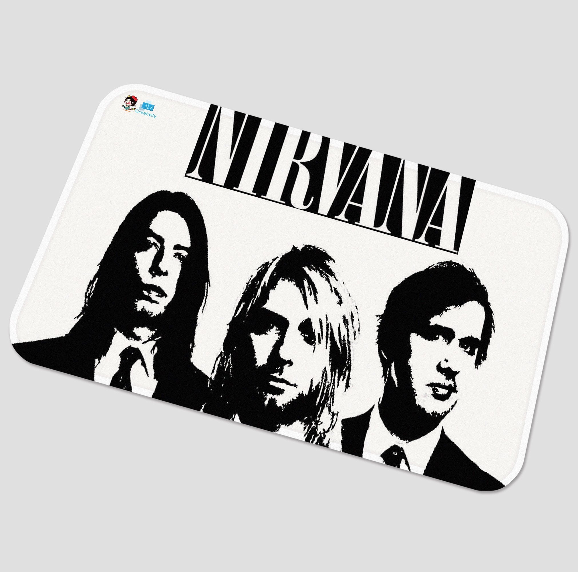 3D Nirvana Band 50 Non Slip Rug Mat Mat AJ Creativity Home 