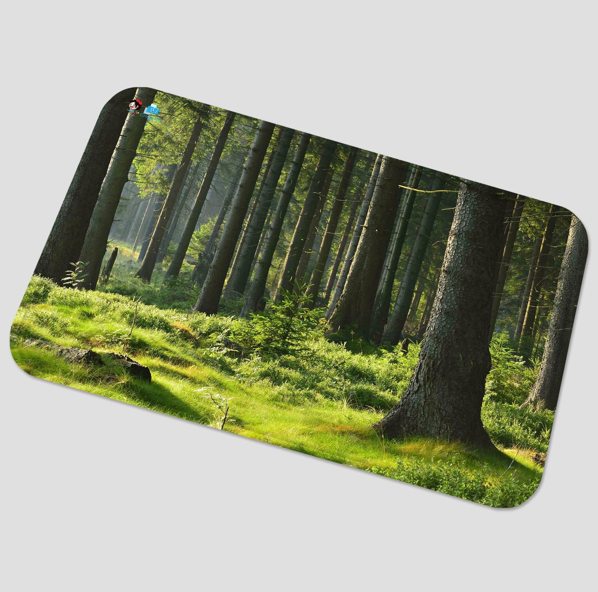 3D Forest Trees 5 Non Slip Rug Mat Mat AJ Creativity Home 