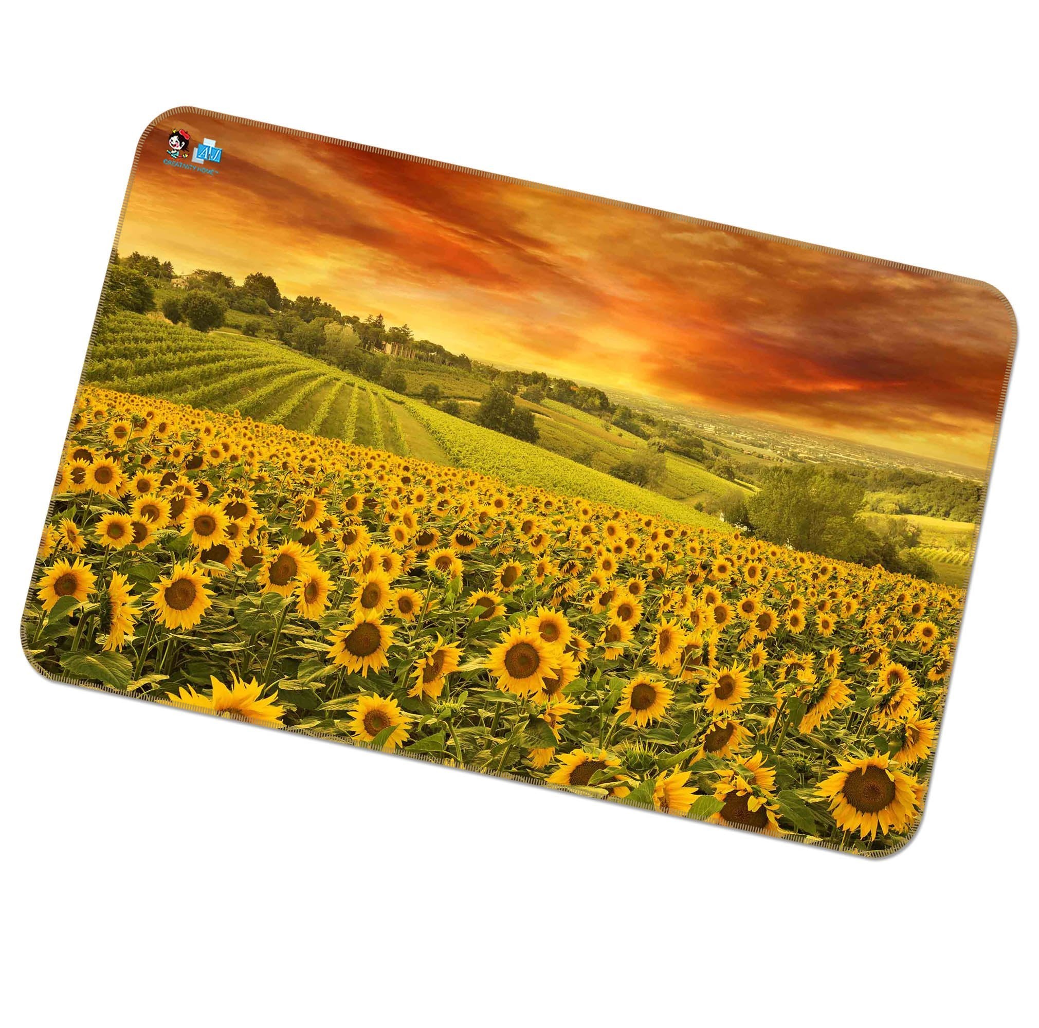 3D Sunflower Field 200 Non Slip Rug Mat Mat AJ Creativity Home 