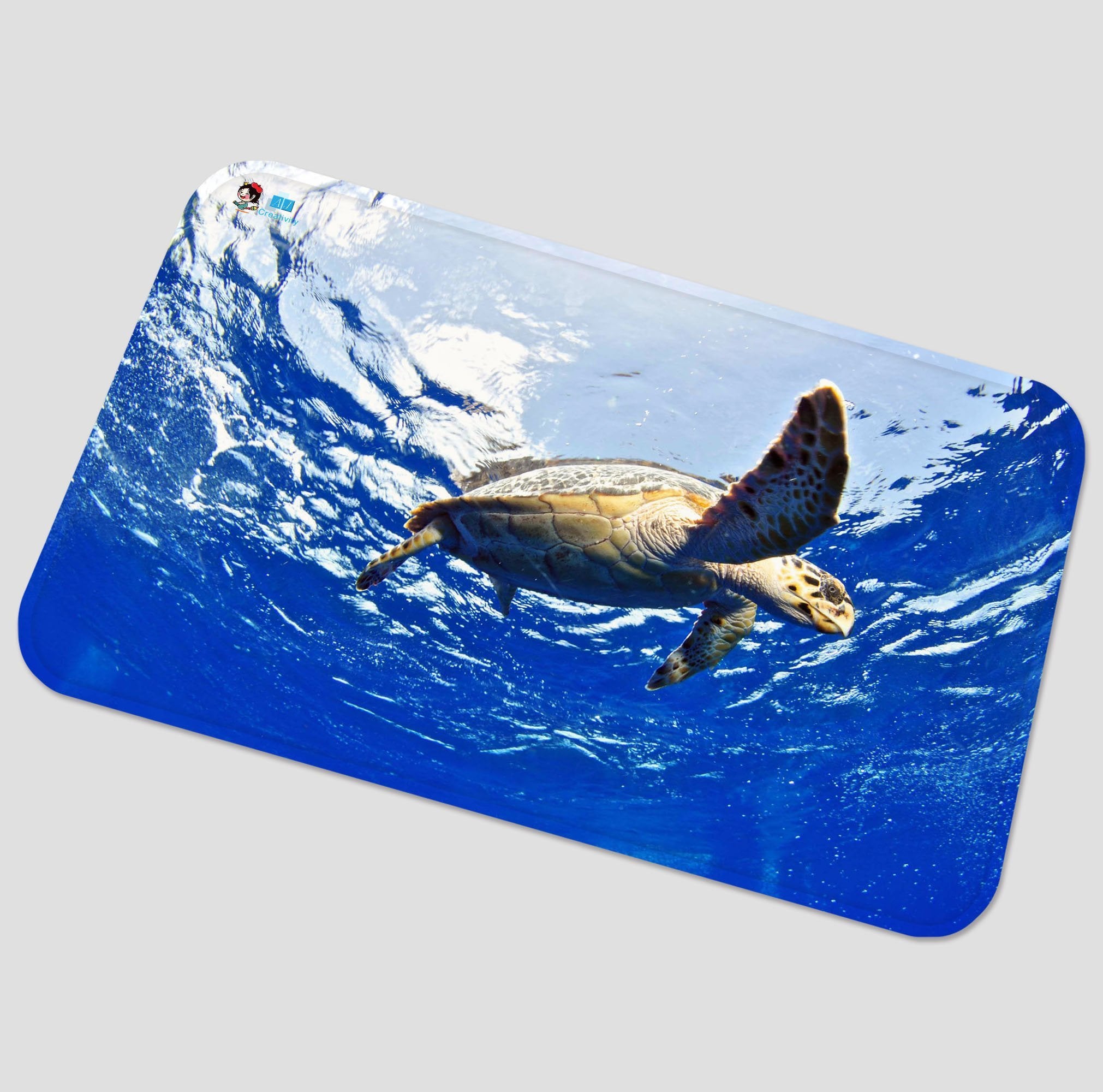 3D Blue Ocean Turtle 114 Non Slip Rug Mat Mat AJ Creativity Home 