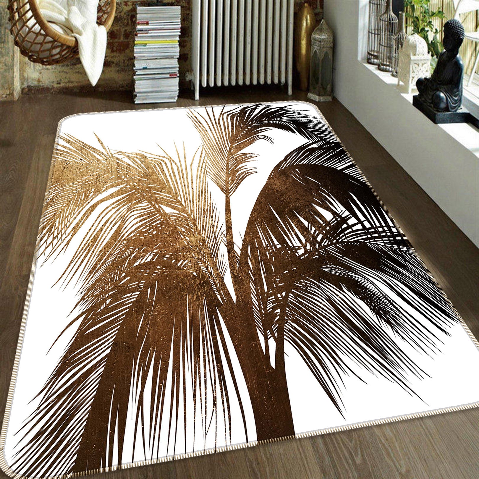 3D Sunset Tree 1116 Boris Draschoff Rug Non Slip Rug Mat