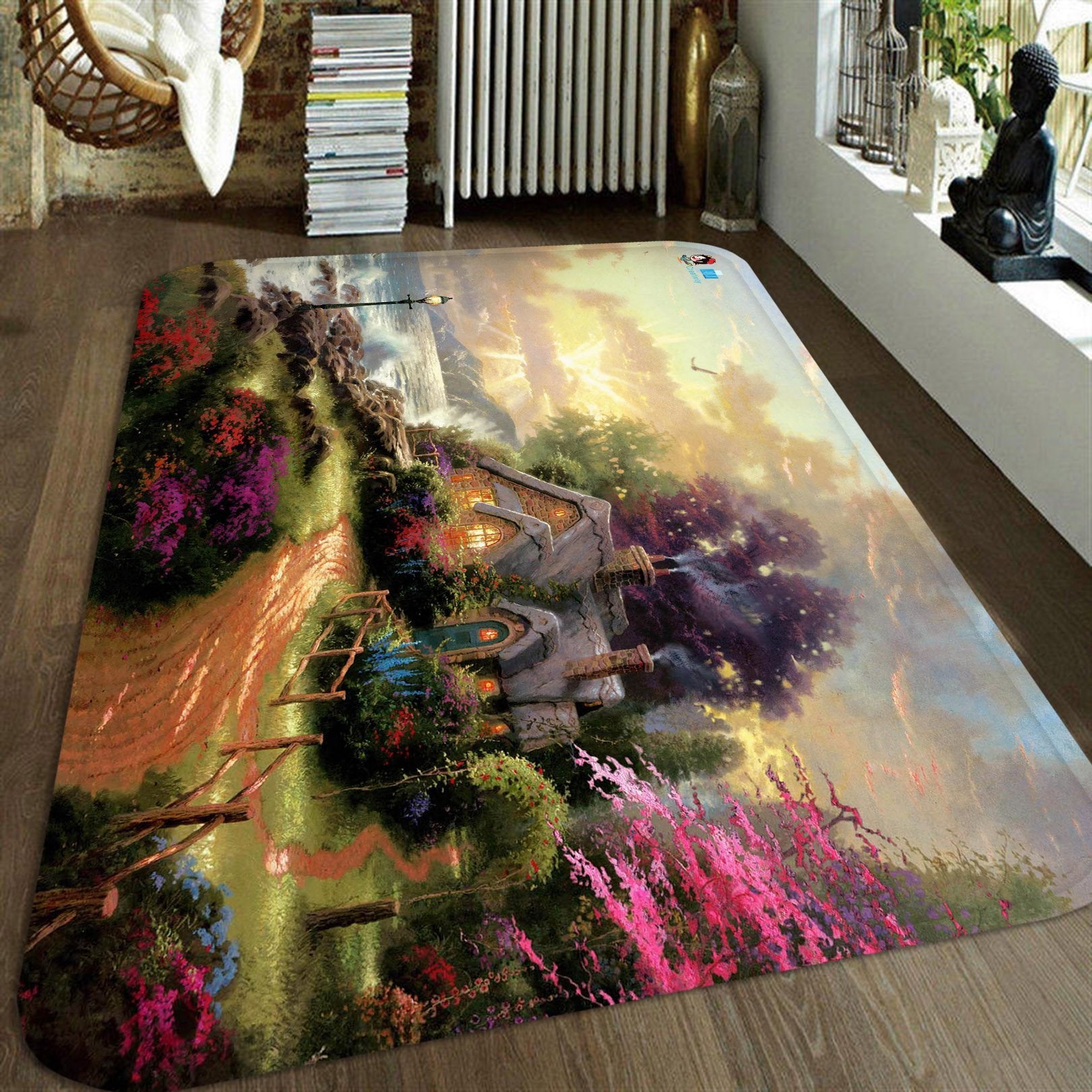 3D Seaside Cottage 11 Non Slip Rug Mat Mat AJ Creativity Home 