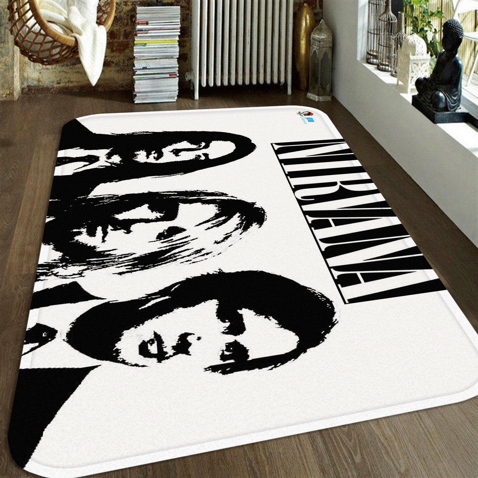 3D Nirvana Band 50 Non Slip Rug Mat Mat AJ Creativity Home 