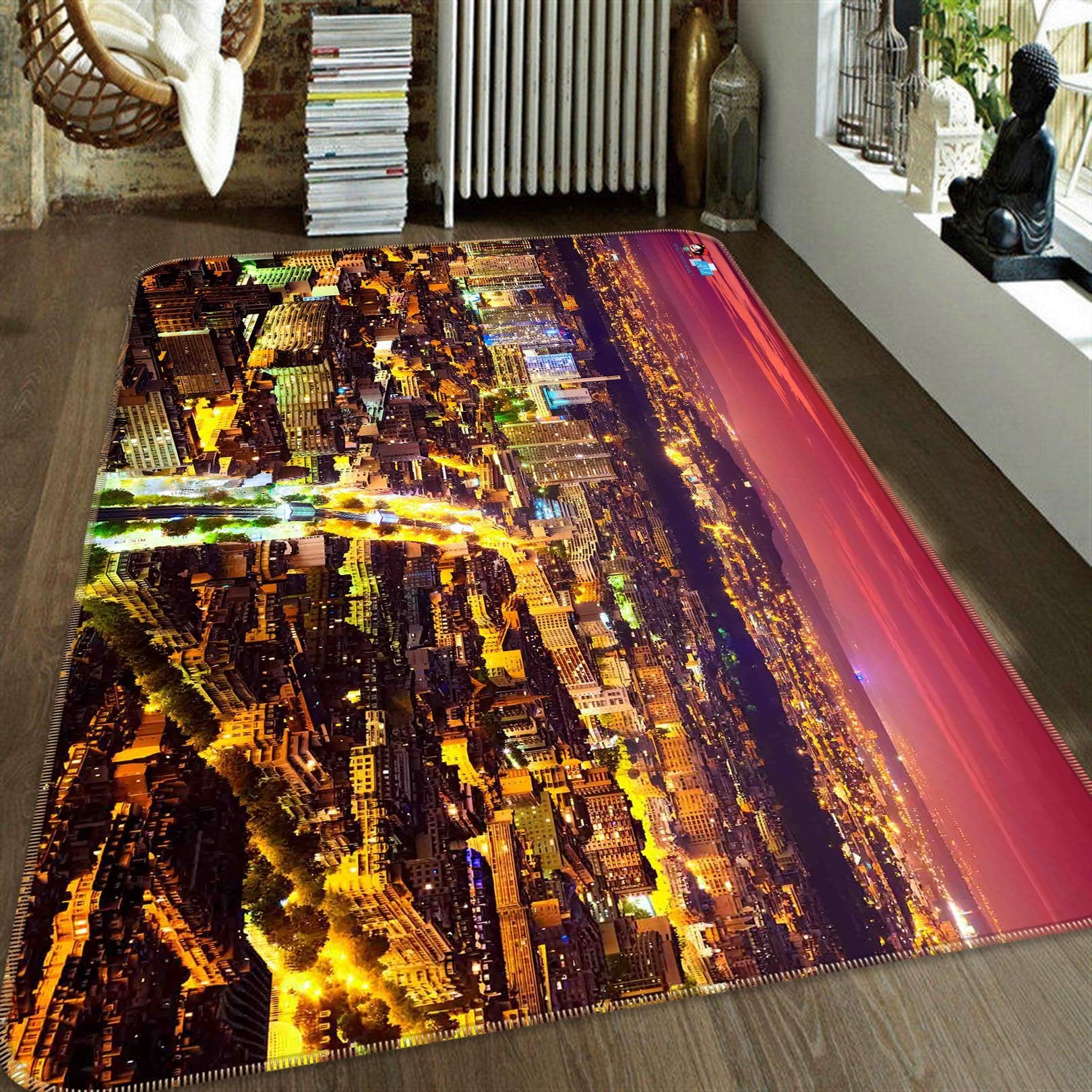 3D Prosperous City Night Scene 210 Non Slip Rug Mat Mat AJ Creativity Home 
