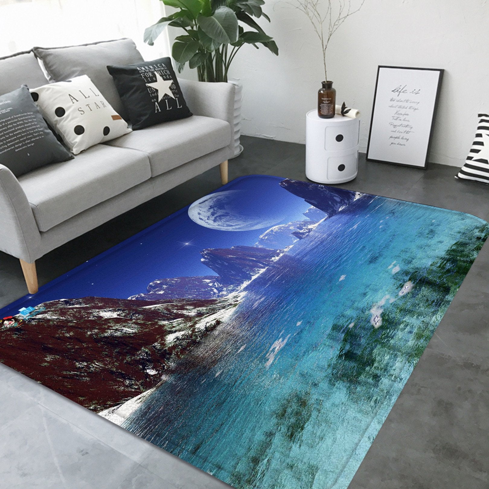 3D Pretty Lake Scenery 125 Non Slip Rug Mat Mat AJ Creativity Home 