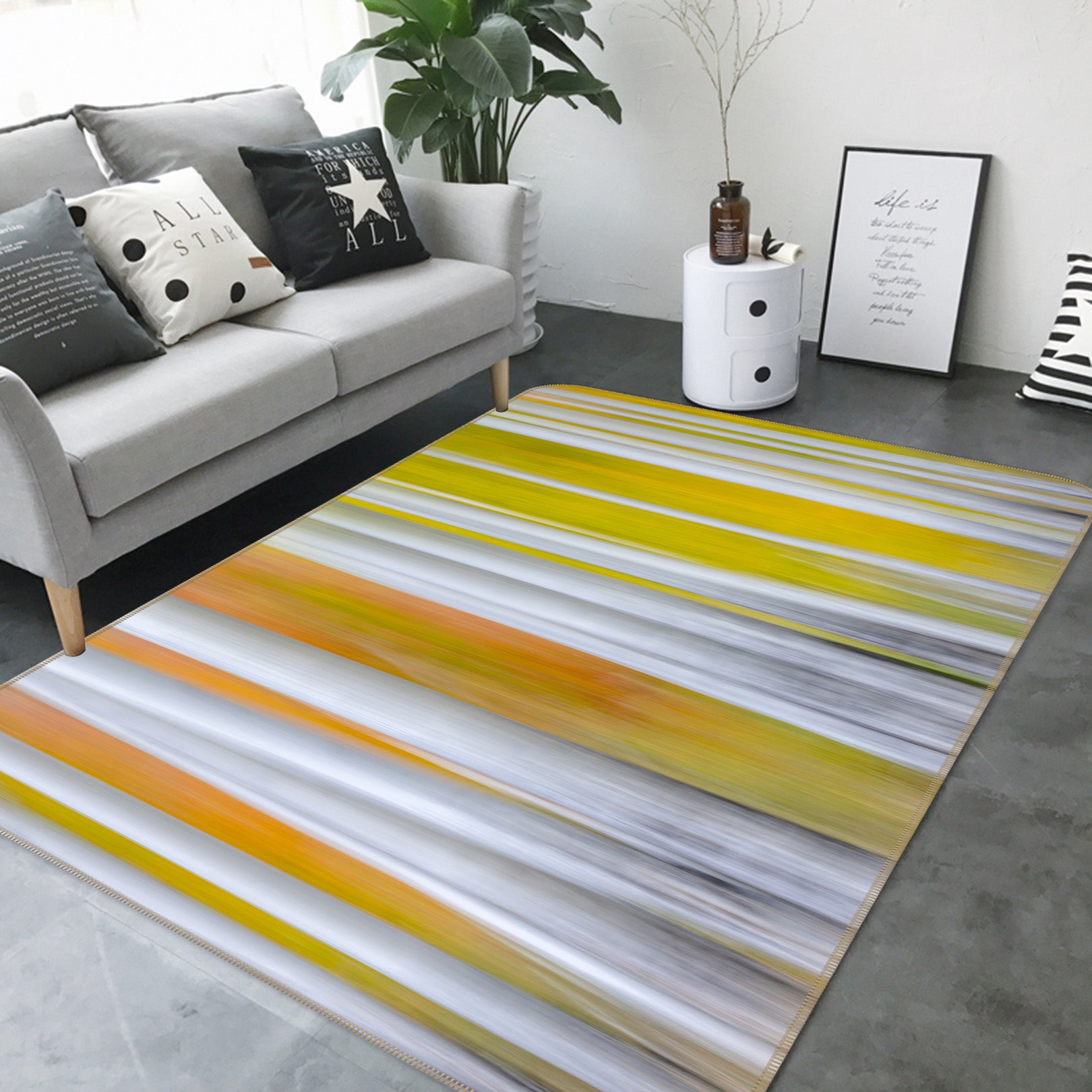 3D White Trunk 1162 Marco Carmassi Rug Non Slip Rug Mat