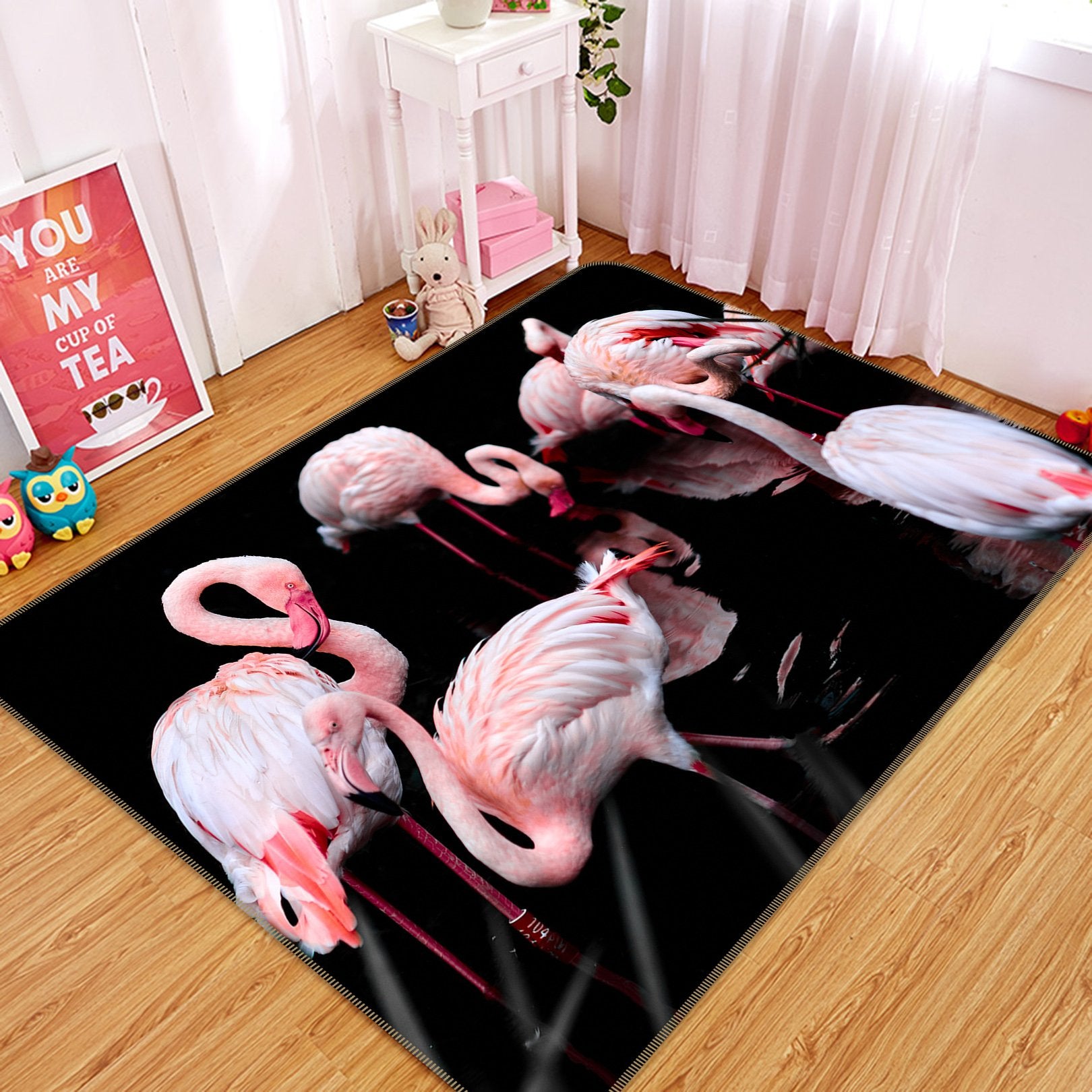 3D Pink Fflamingo 621 Animal Non Slip Rug Mat Mat AJ Creativity Home 