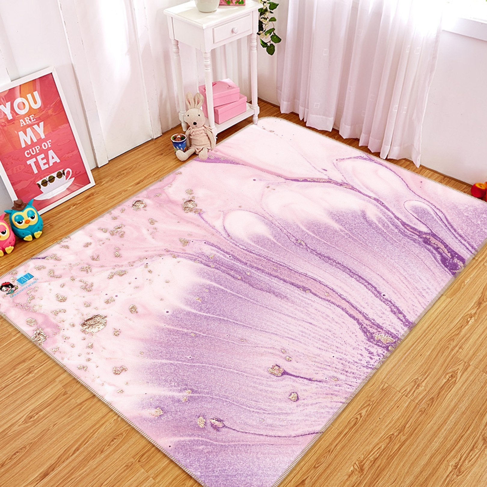 3D Pink Scalloped Pattern 84 Non Slip Rug Mat Mat AJ Creativity Home 