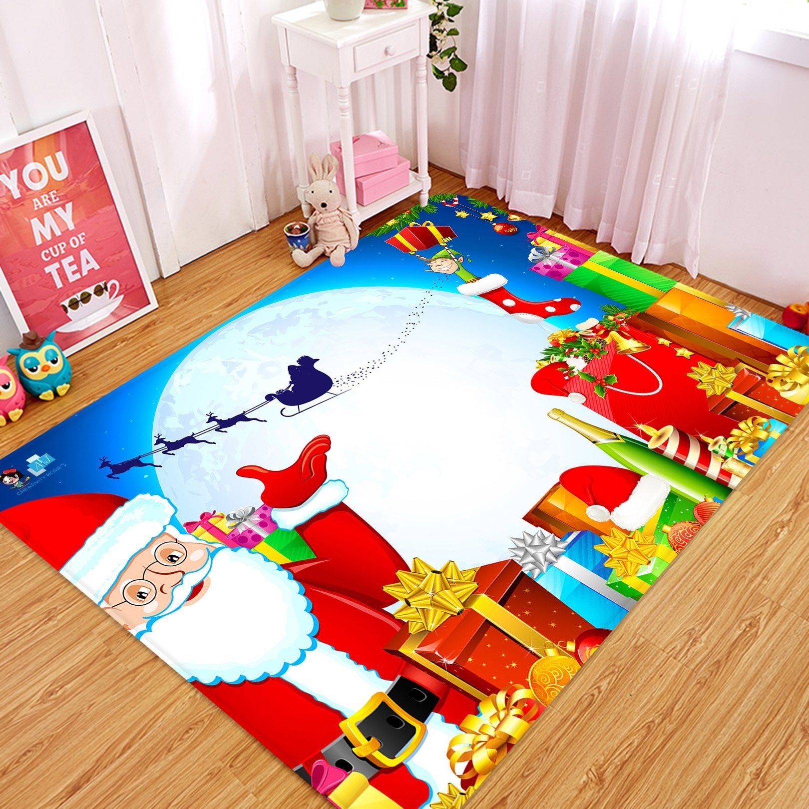3D Moon Gift Box 030 Non Slip Rug Mat Mat AJ Creativity Home 
