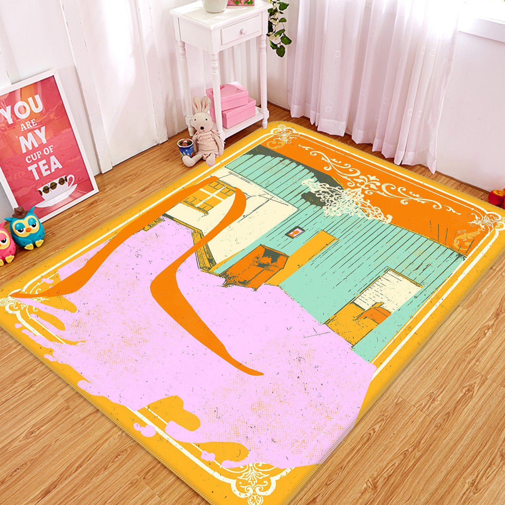 3D Cozy Room 1013 Showdeer Rug Non Slip Rug Mat