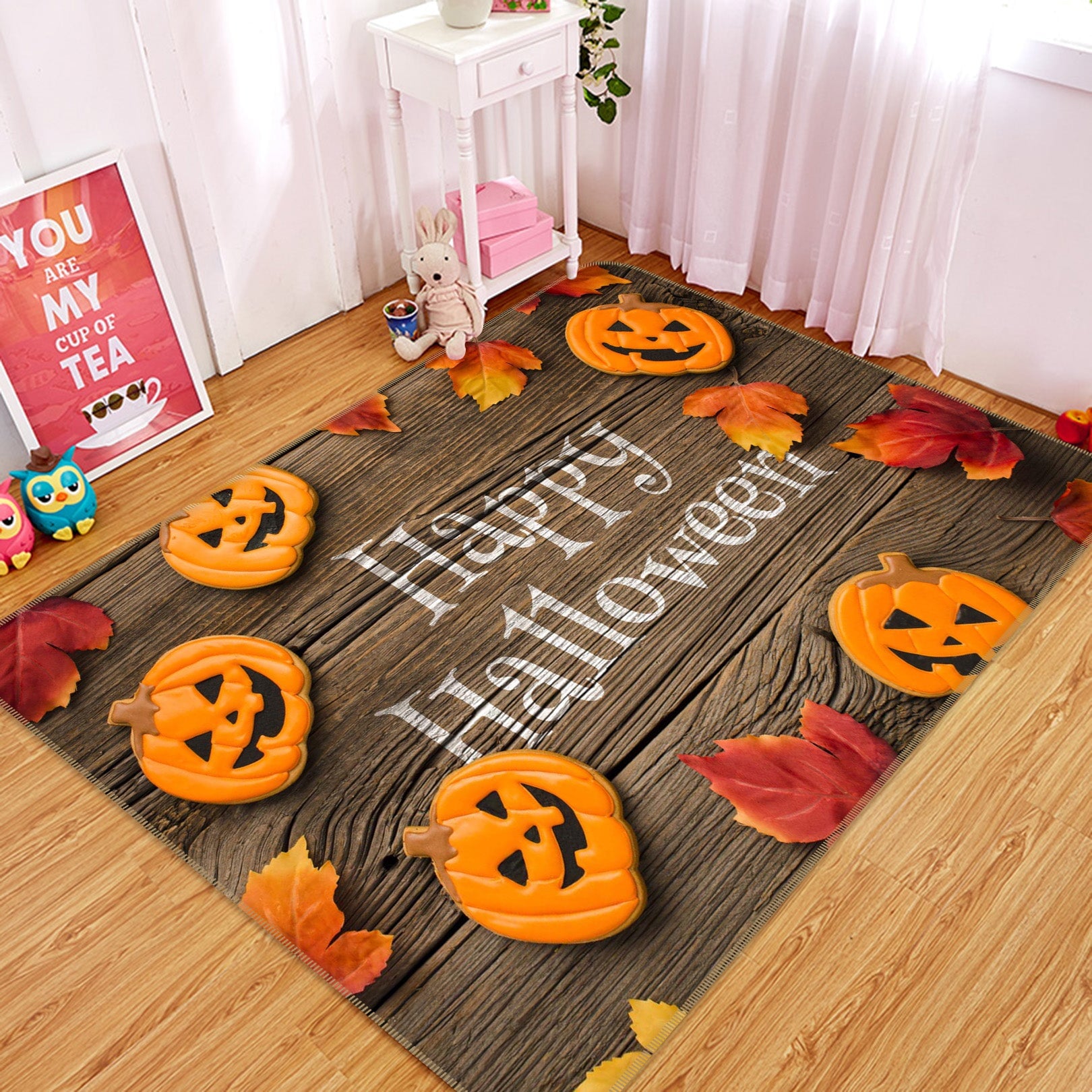 3D Pumpkin Doll 213 Halloween Non Slip Rug Mat Mat AJ Creativity Home 