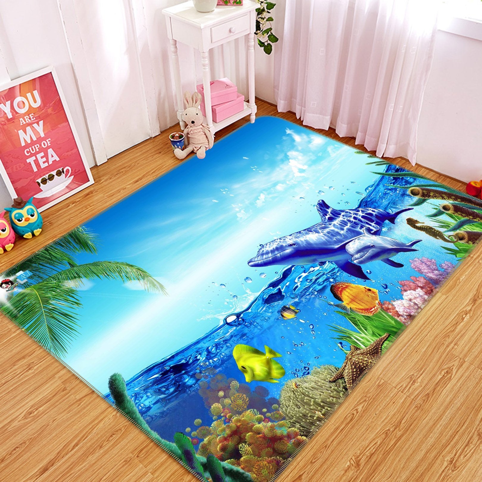 3D Ocean World 290 Non Slip Rug Mat Mat AJ Creativity Home 