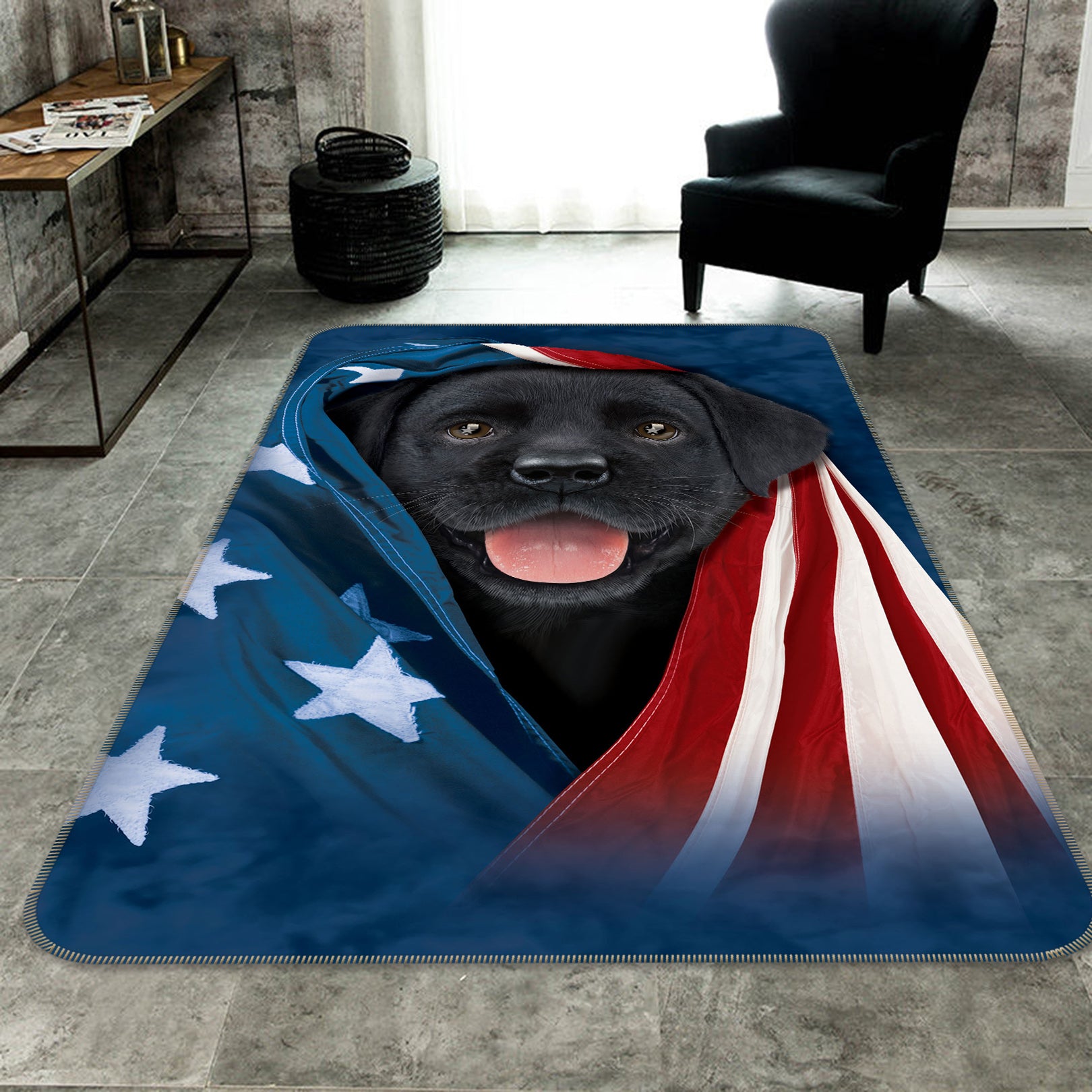 3D Star Dog 1002 Vincent Hie Rug Non Slip Rug Mat
