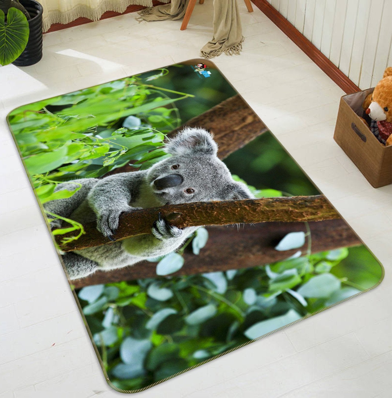 3D Koala Climbing Tree 251 Non Slip Rug Mat Mat AJ Creativity Home 