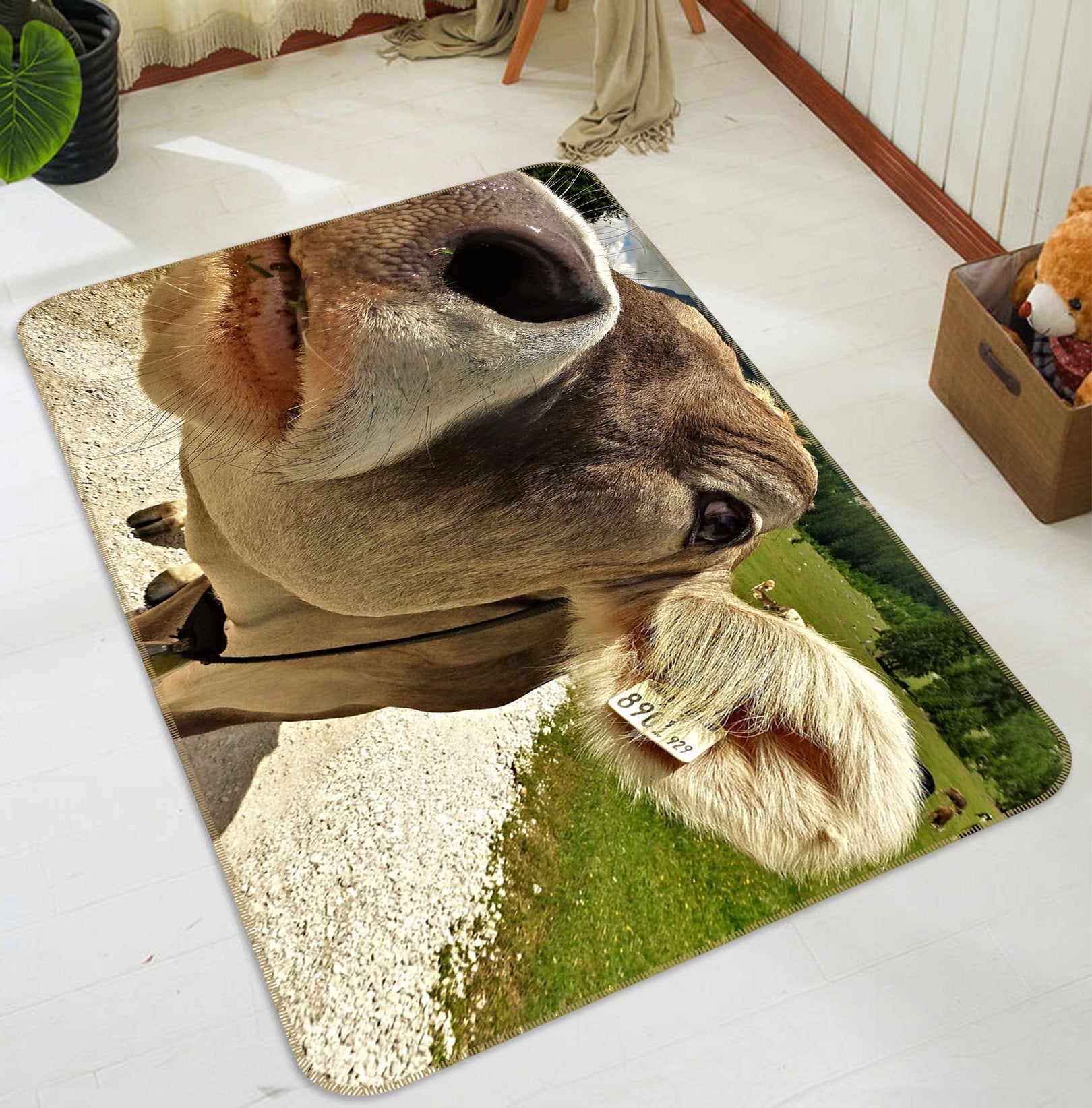 3D Bull Nose 567 Animal Non Slip Rug Mat Mat AJ Creativity Home 
