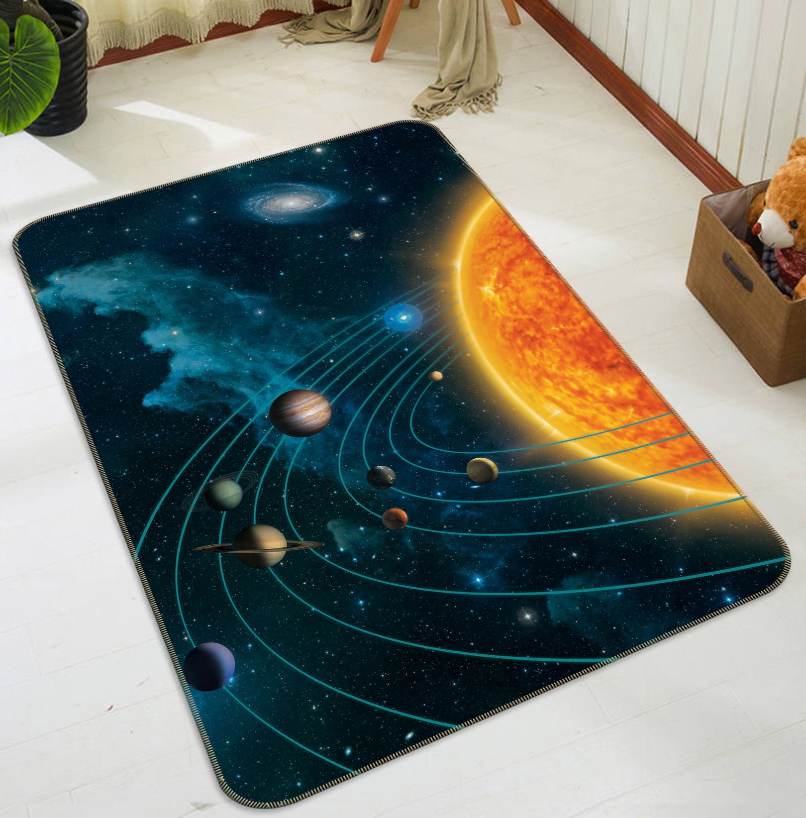 3D Solar System 1069 Vincent Hie Rug Non Slip Rug Mat