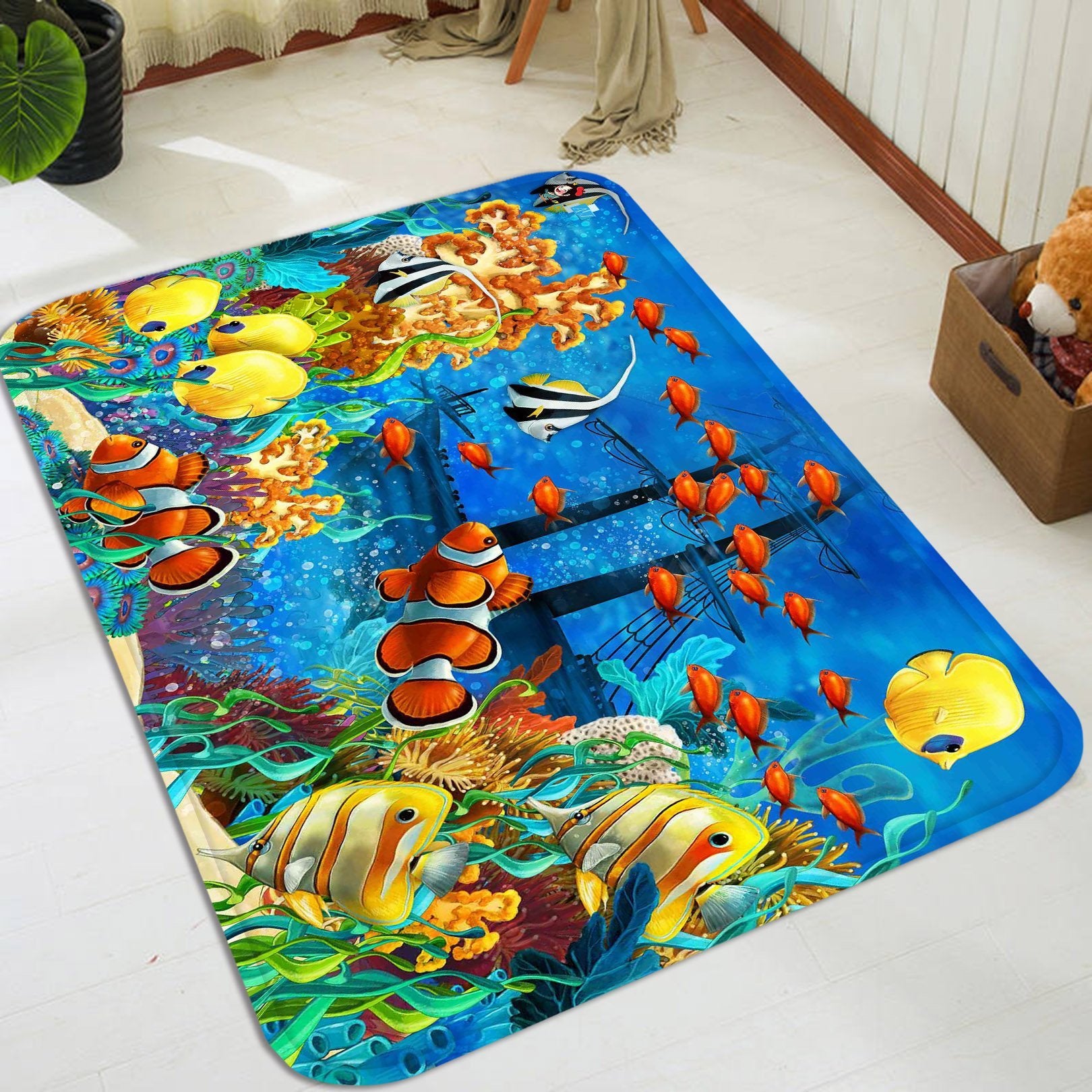 3D Colorful Ocean Boat 39 Non Slip Rug Mat Mat AJ Creativity Home 