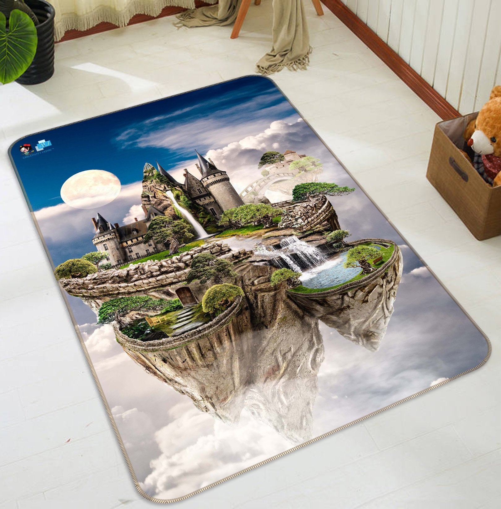 3D Aerial Castle 045 Non Slip Rug Mat Mat AJ Creativity Home 