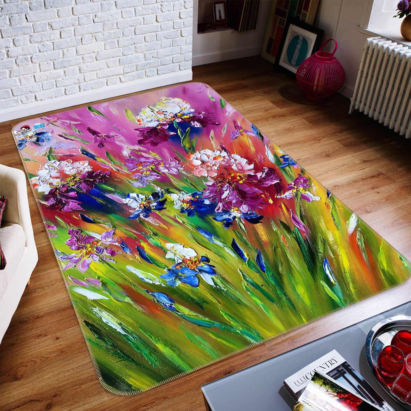 3D Flowers And Plants 1303 Skromova Marina Rug Non Slip Rug Mat