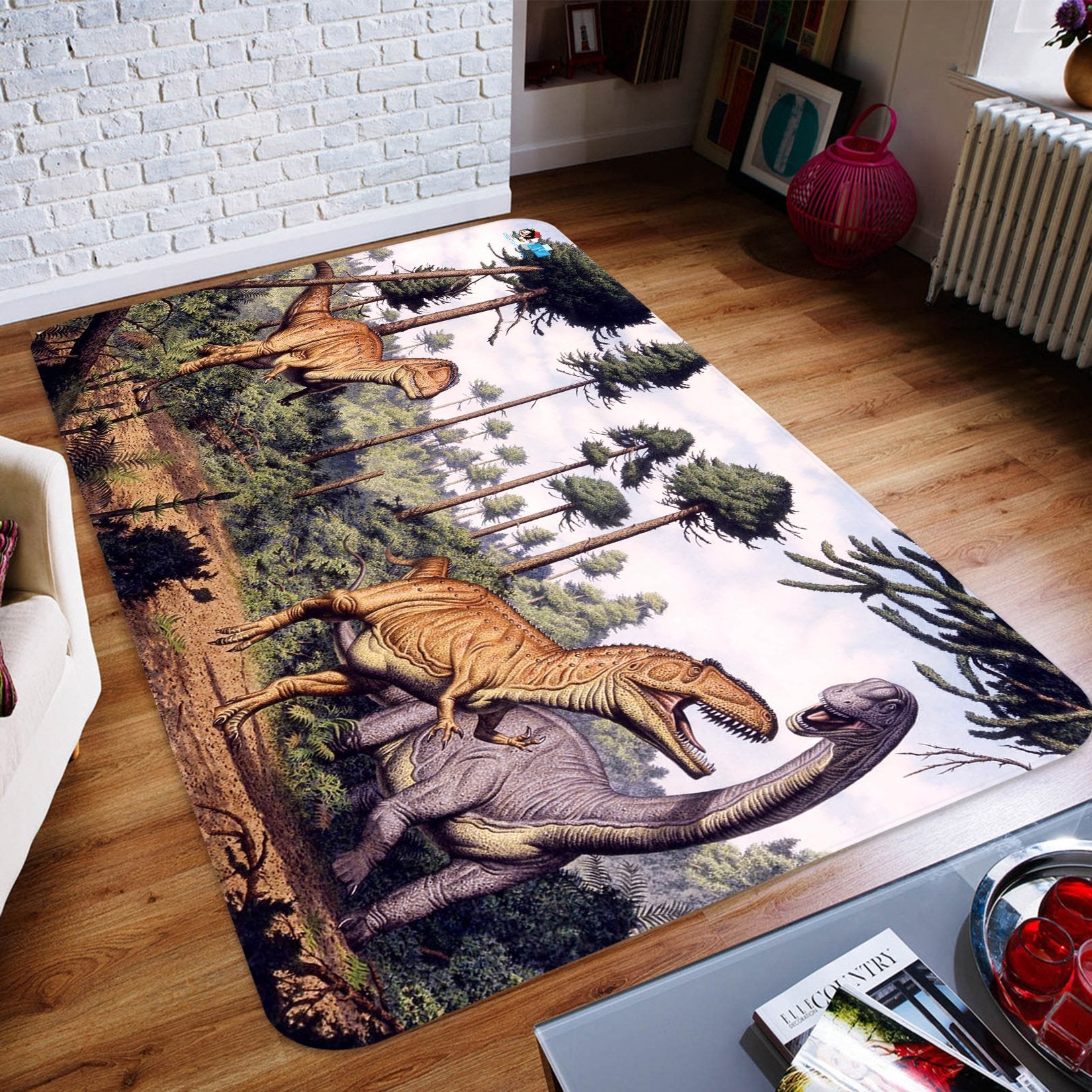 3D Empty Wood Dinosaur 84 Non Slip Rug Mat Mat AJ Creativity Home 