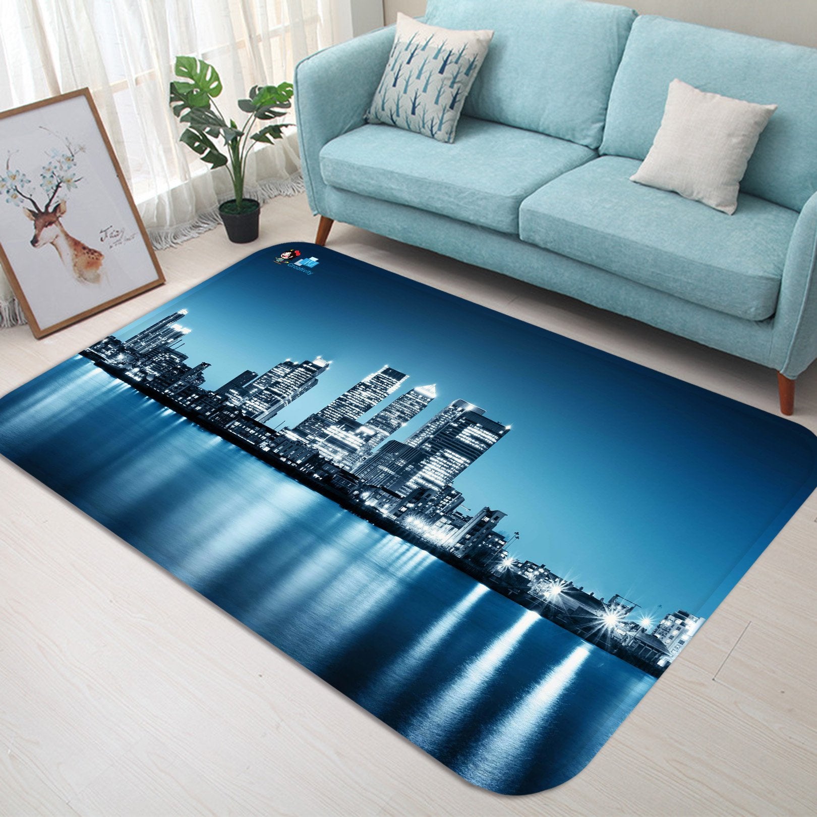 3D Shiny City 74 Non Slip Rug Mat Mat AJ Creativity Home 