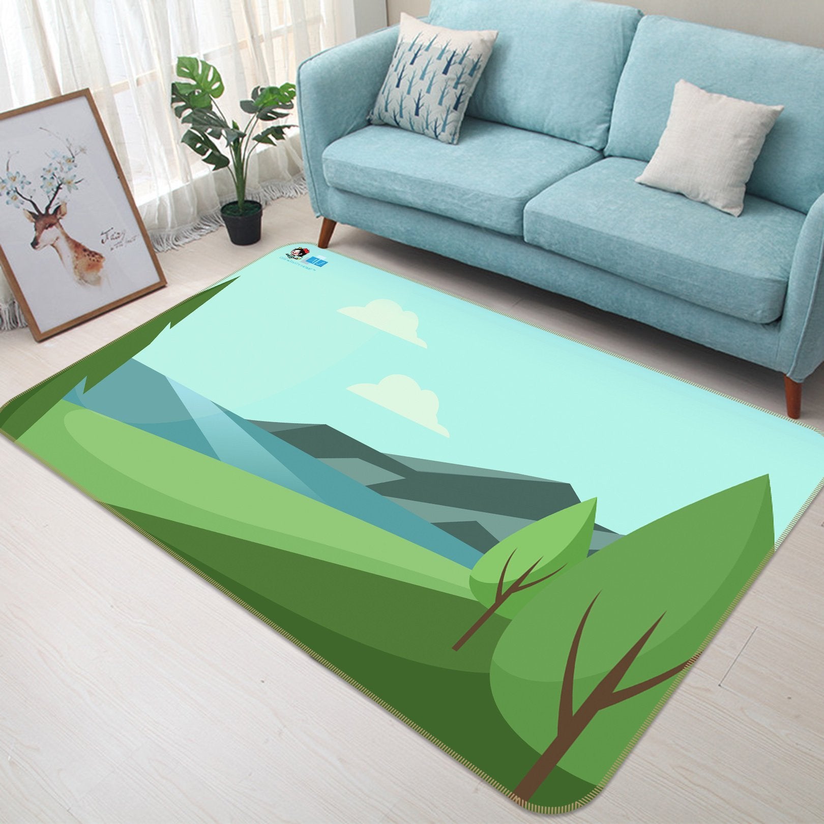 3D Painting Mountain 268 Non Slip Rug Mat Mat AJ Creativity Home 