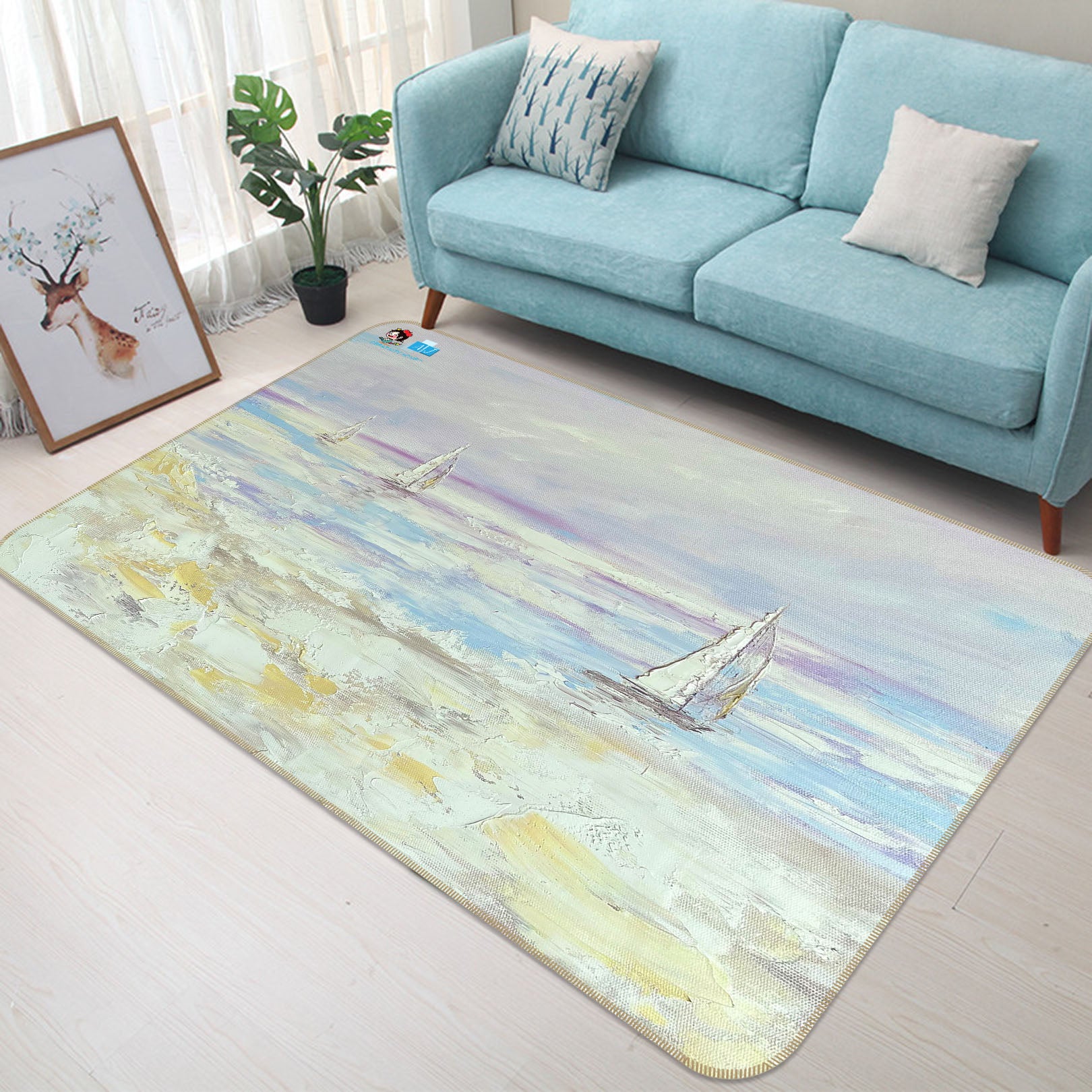 3D Painted Ocean 3832 Skromova Marina Rug Non Slip Rug Mat