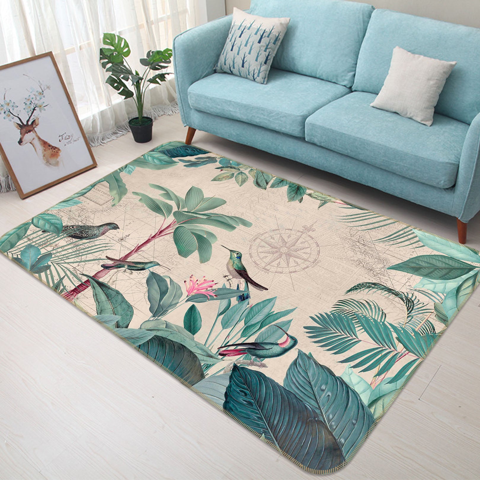 3D Bird Home 1018 Andrea haase Rug Non Slip Rug Mat