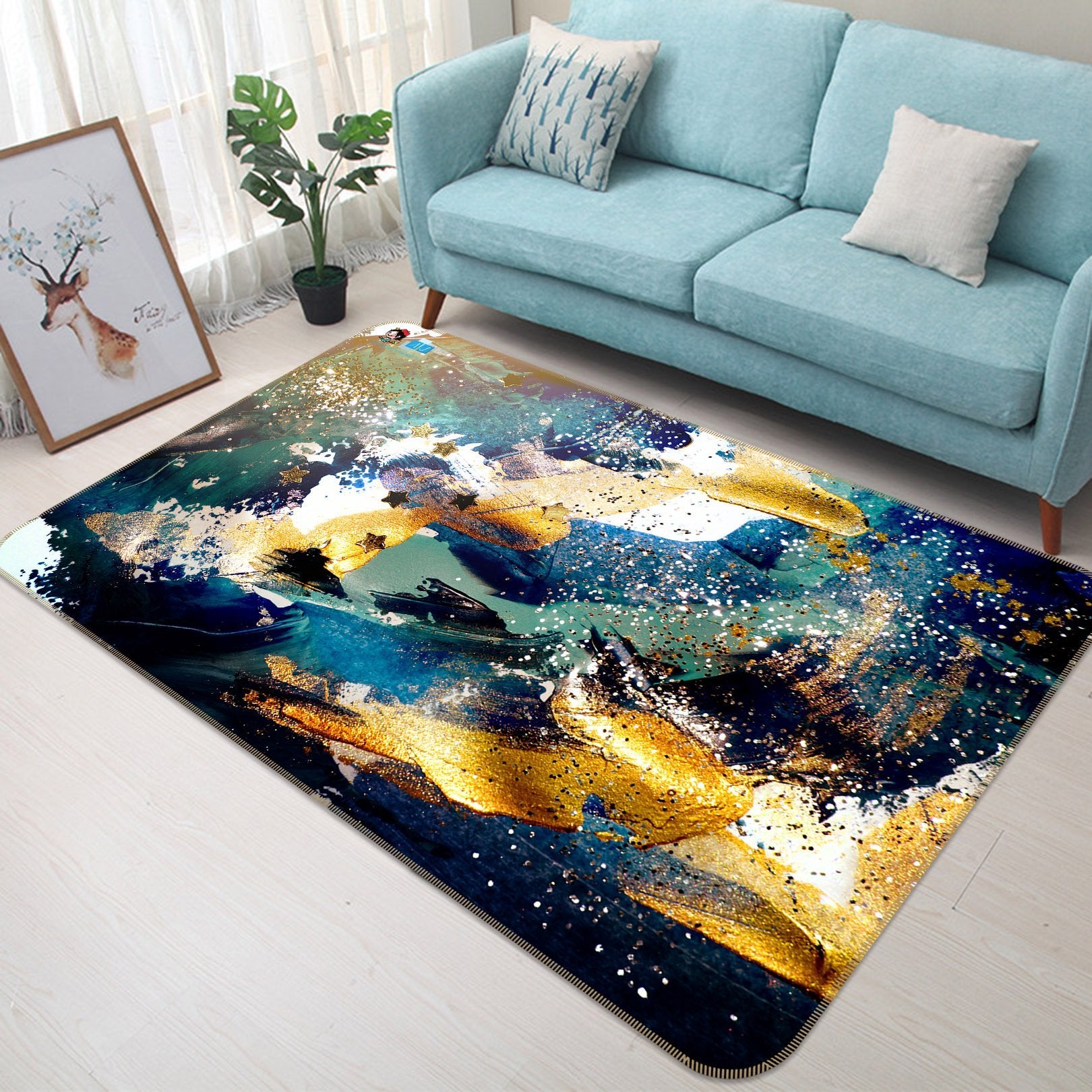 3D Golden Texture 59 Non Slip Rug Mat Mat AJ Creativity Home 
