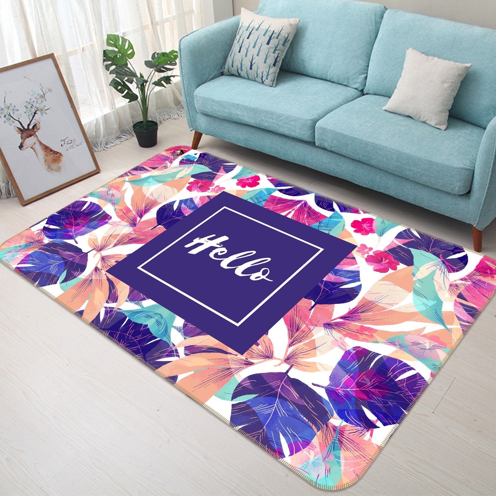 3D Leaf Pattern 318 Non Slip Rug Mat Mat AJ Creativity Home 
