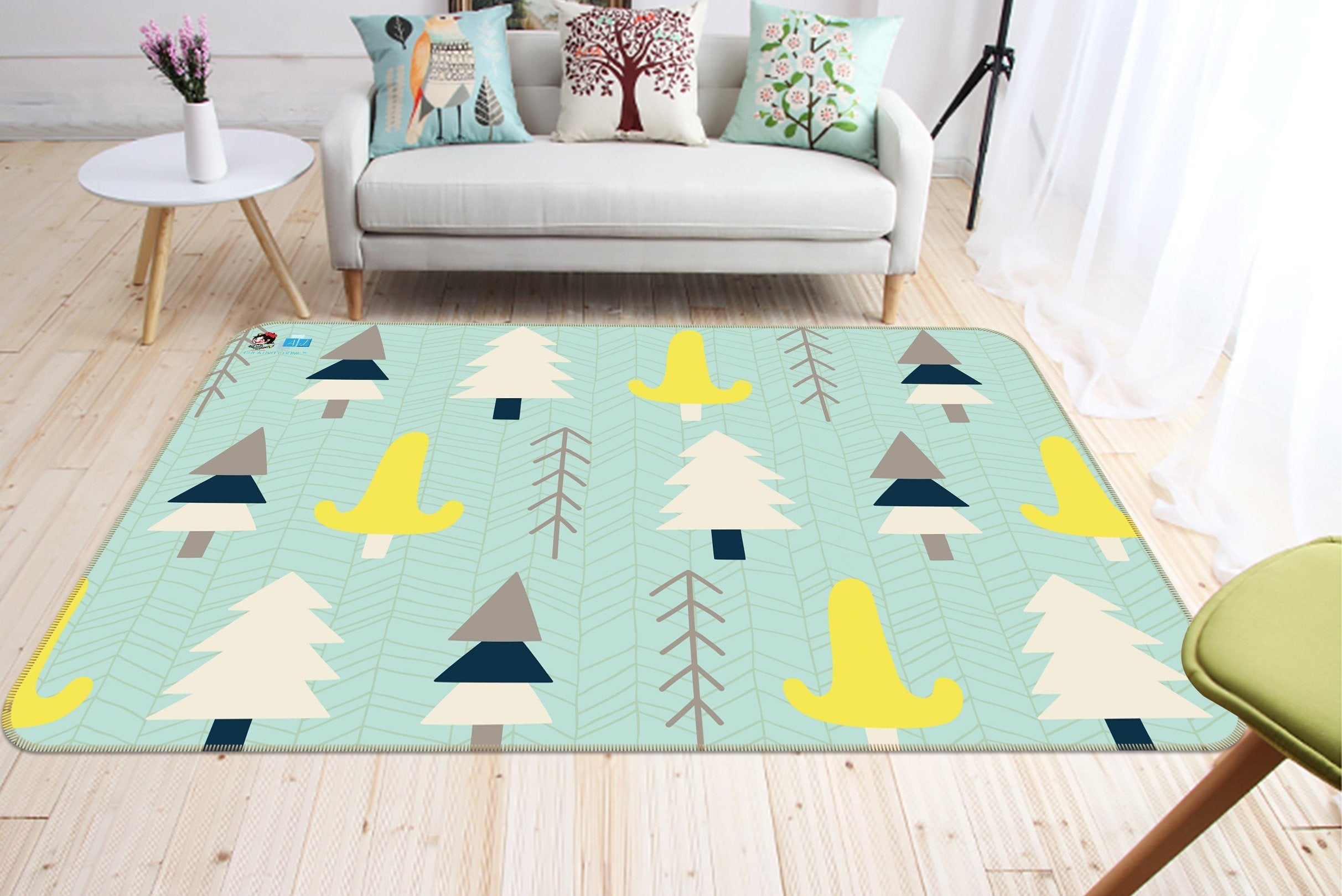 3D Tree Pattern 069 Non Slip Rug Mat Mat AJ Creativity Home 