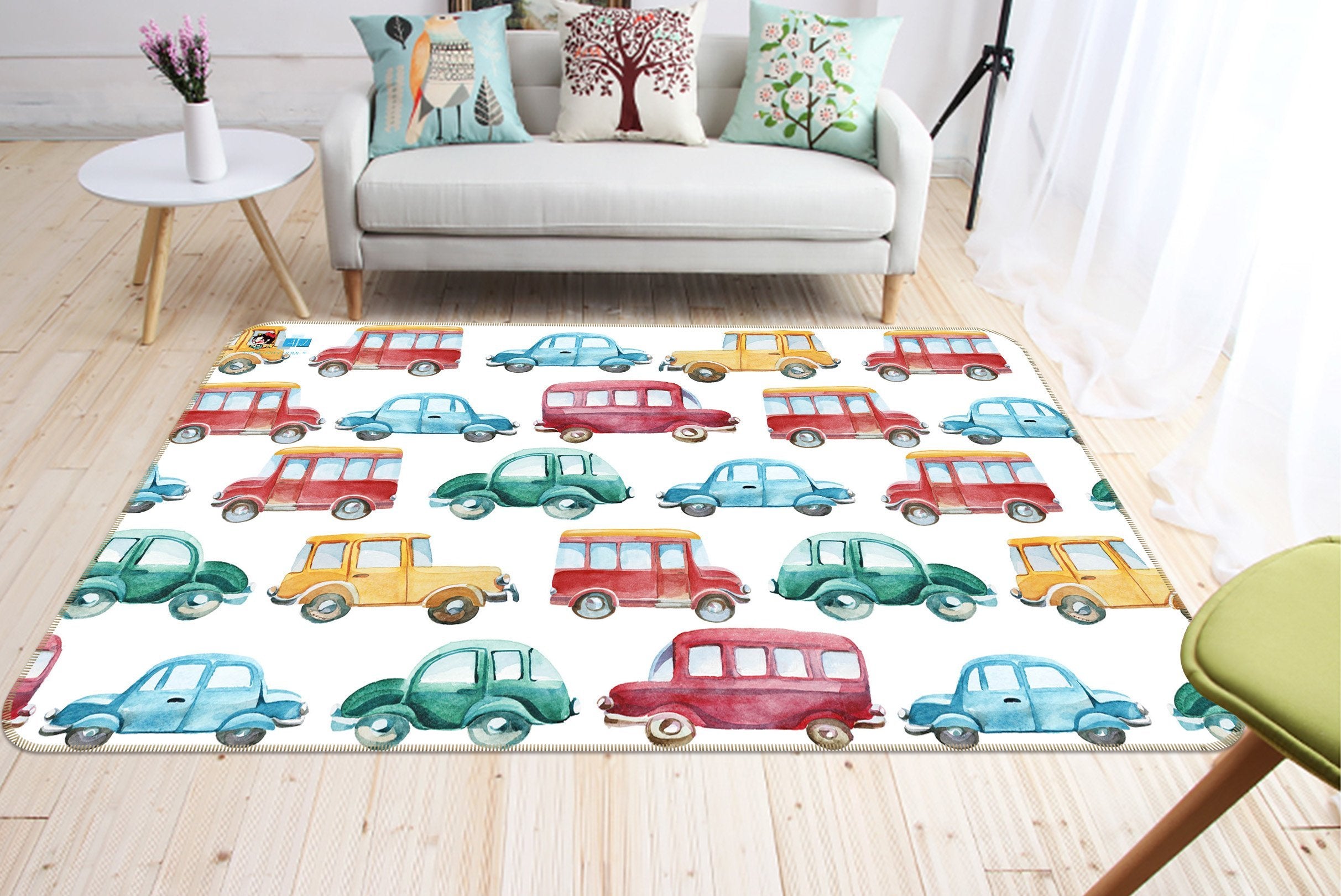 3D Color Car 090 Non Slip Rug Mat Mat AJ Creativity Home 