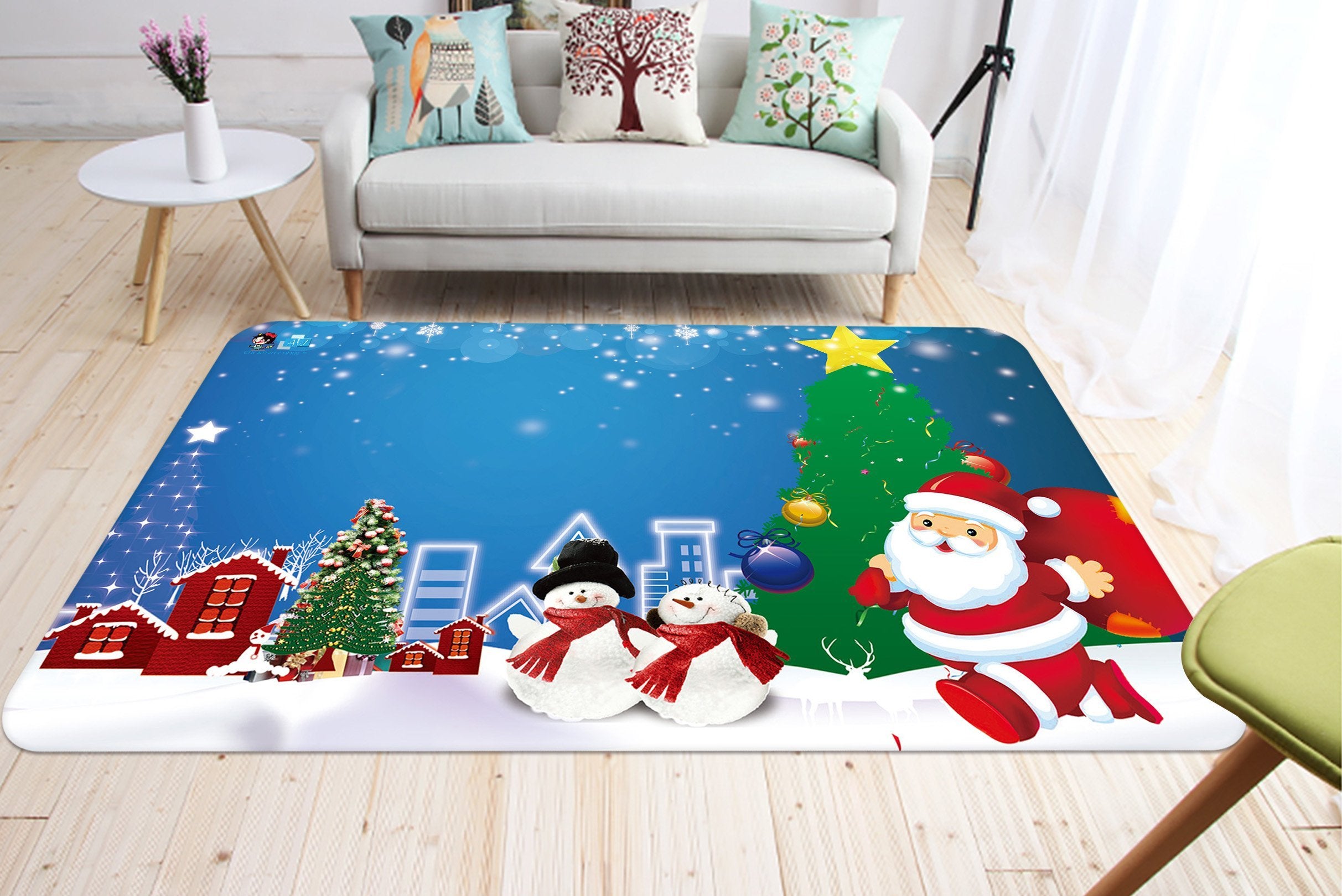 3D Cartoon Christmas Star 004 Non Slip Rug Mat Mat AJ Creativity Home 