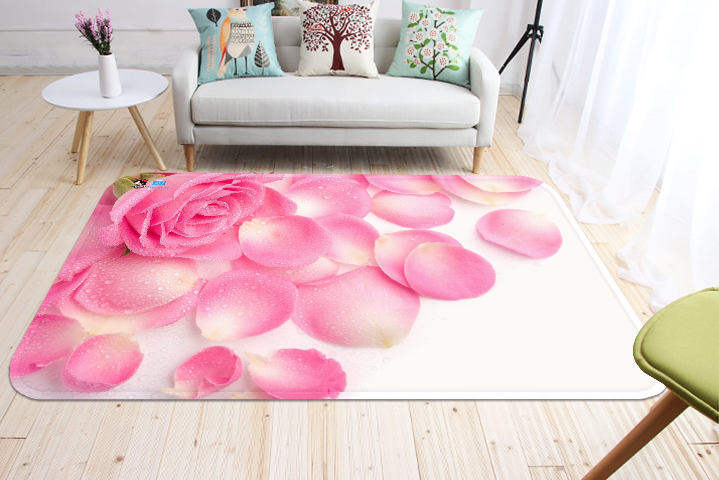 3D Pink Rose Petals 59 Non Slip Rug Mat Mat AJ Creativity Home 