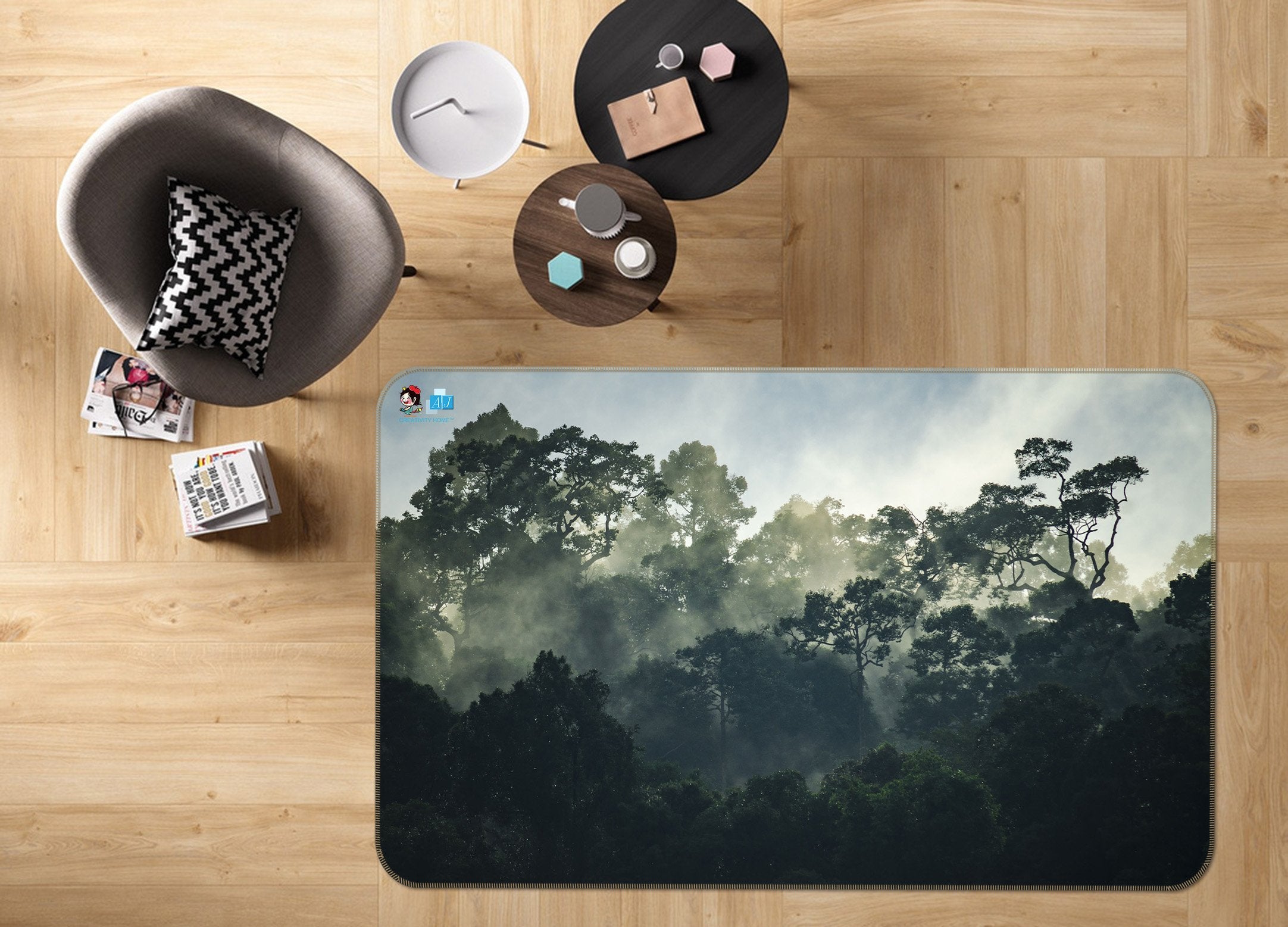 3D Deep Forest 103 Non Slip Rug Mat Mat AJ Creativity Home 