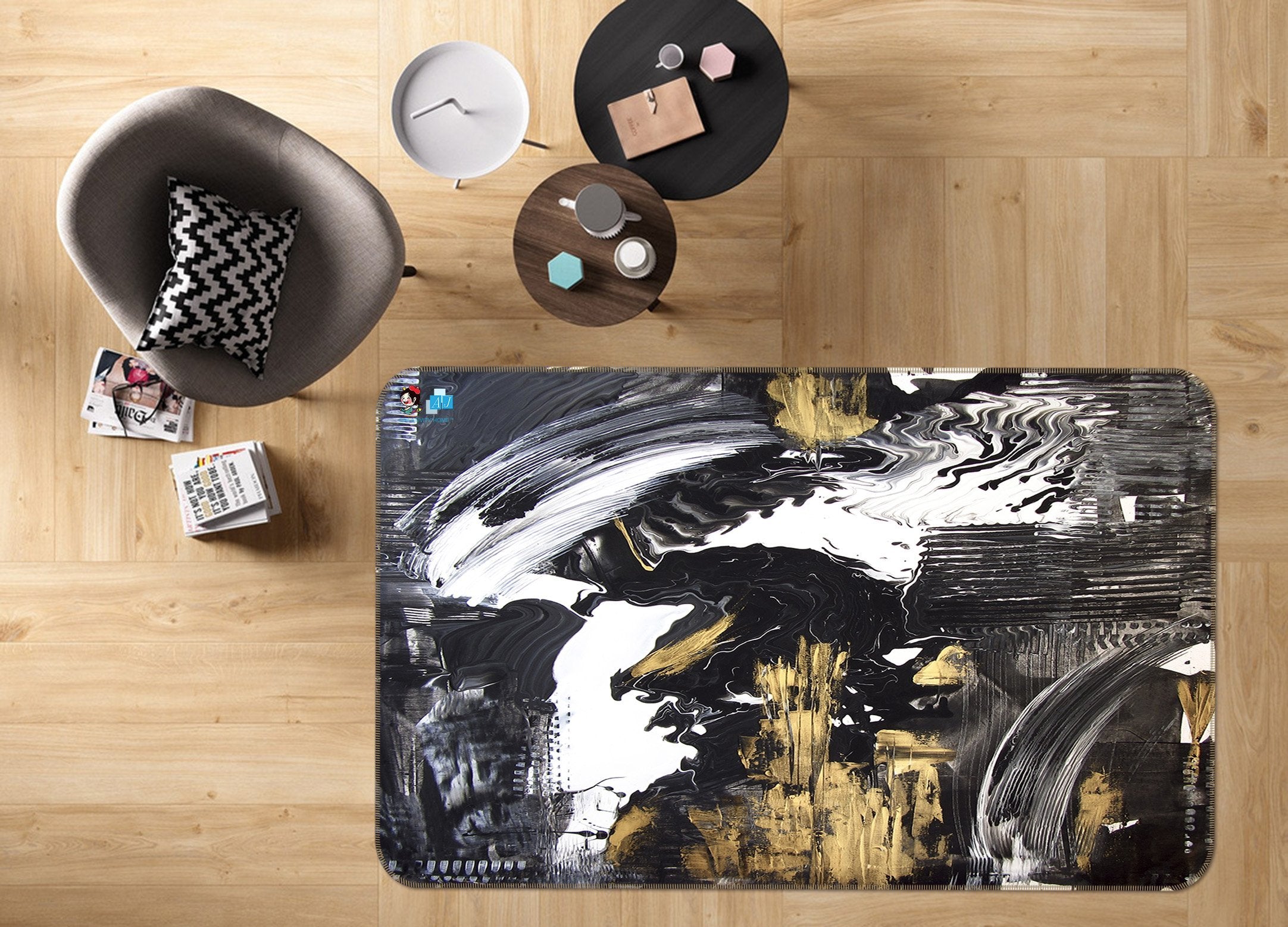 3D Abstract Painting 35 Non Slip Rug Mat Mat AJ Creativity Home 