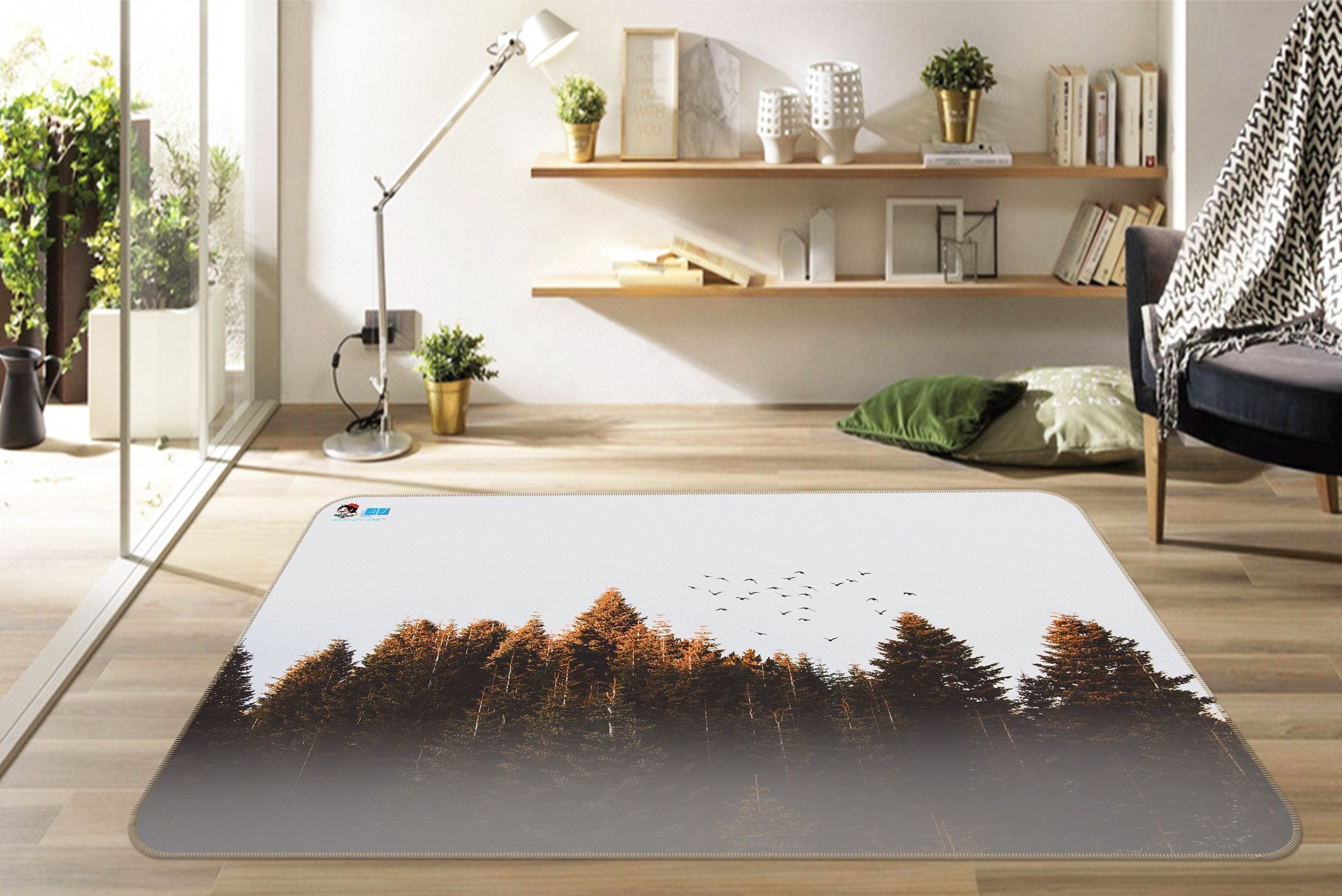 3D Woods Bird 048 Non Slip Rug Mat Mat AJ Creativity Home 