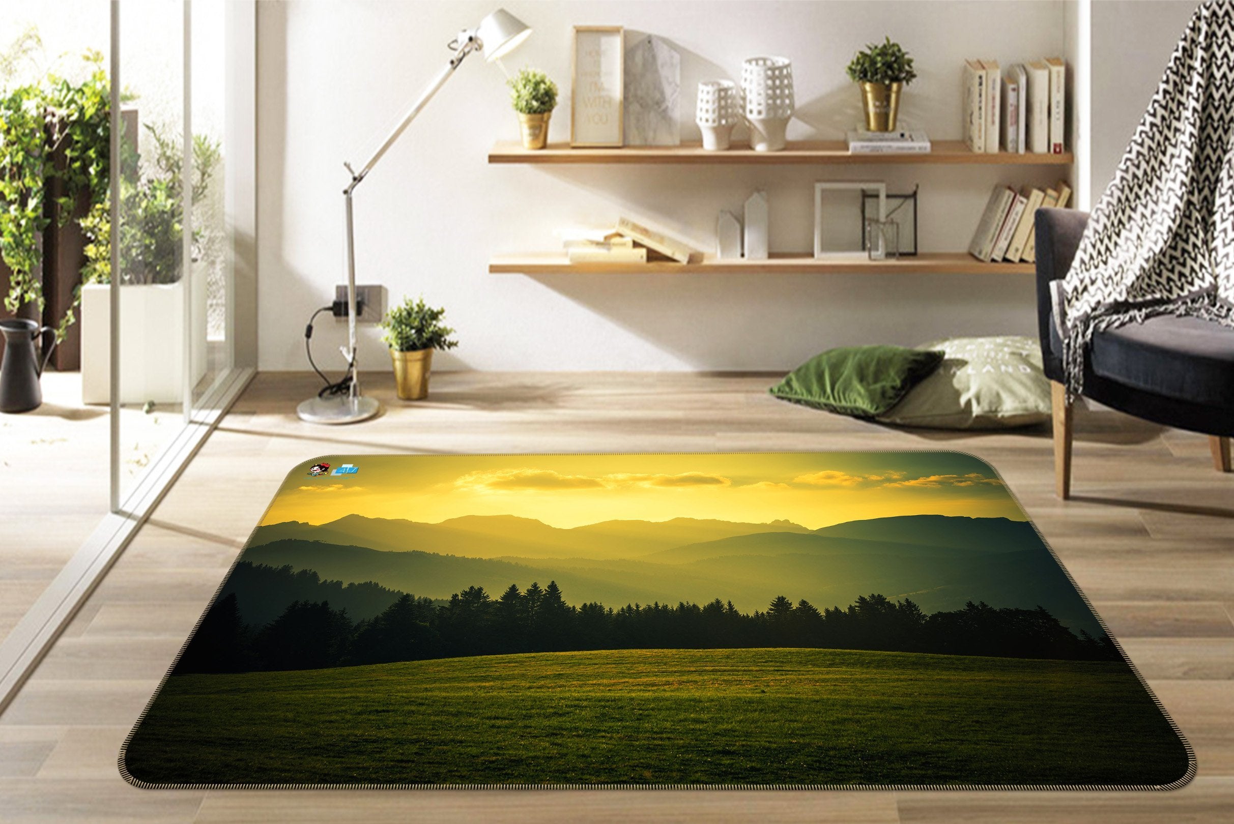 3D Dusk Field 320 Non Slip Rug Mat Mat AJ Creativity Home 