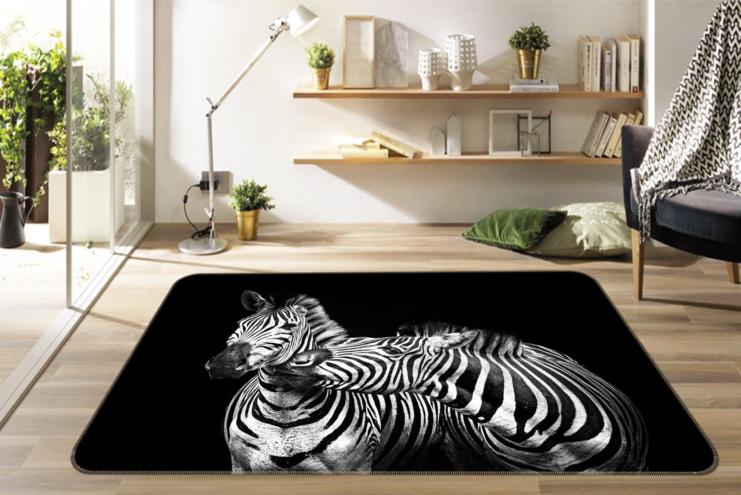 3D Zebras 652 Animal Non Slip Rug Mat Mat AJ Creativity Home 