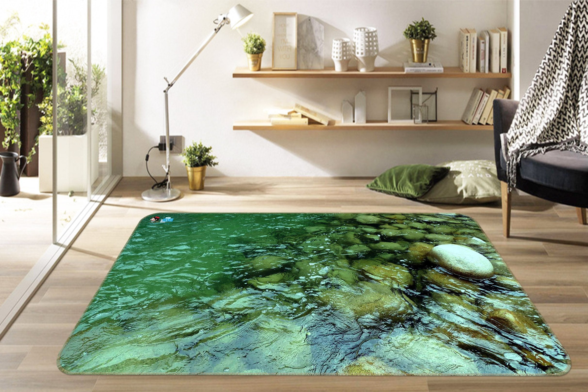 3D River Pebbles 152 Non Slip Rug Mat Mat AJ Creativity Home 