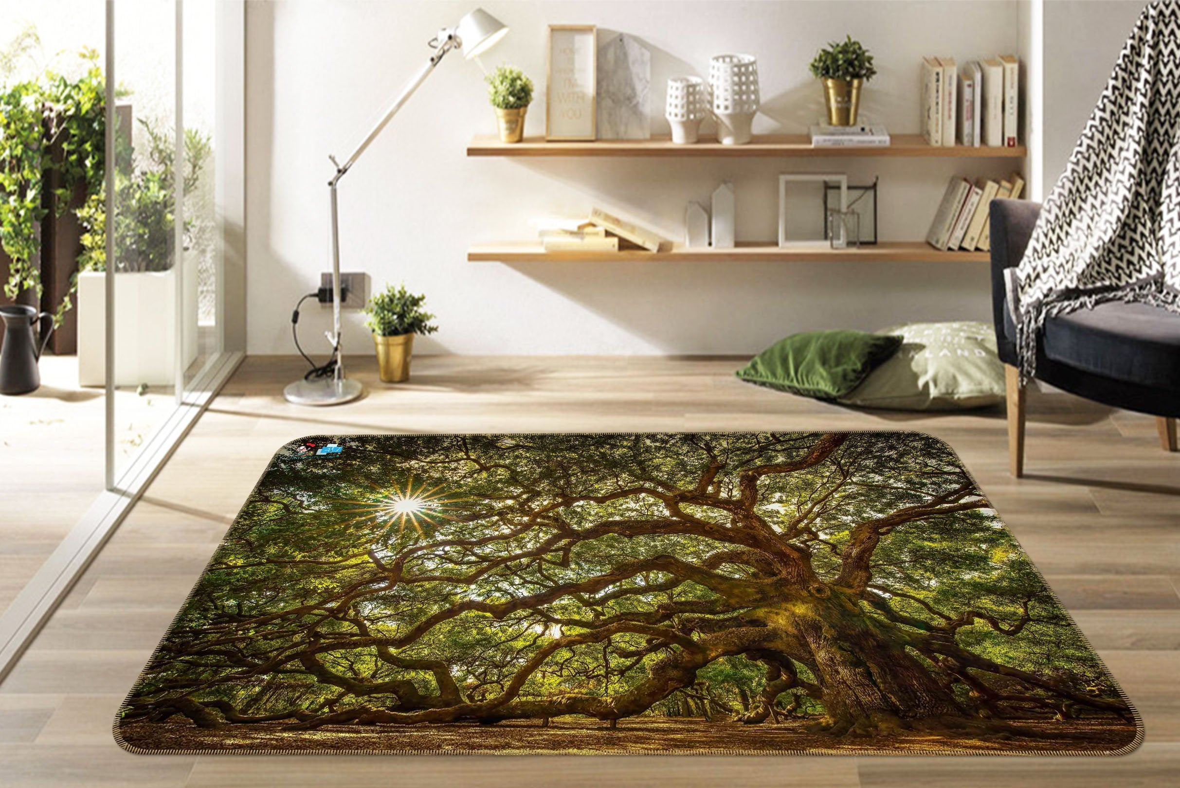3D Cover Tree 686 Non Slip Rug Mat Mat AJ Creativity Home 