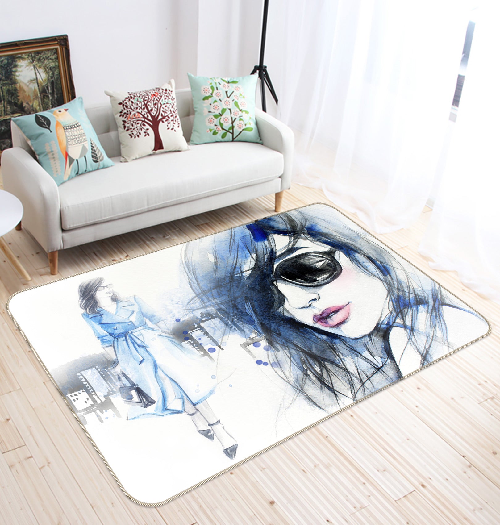 3D Sunglasses Woman 1043 Non Slip Rug Mat