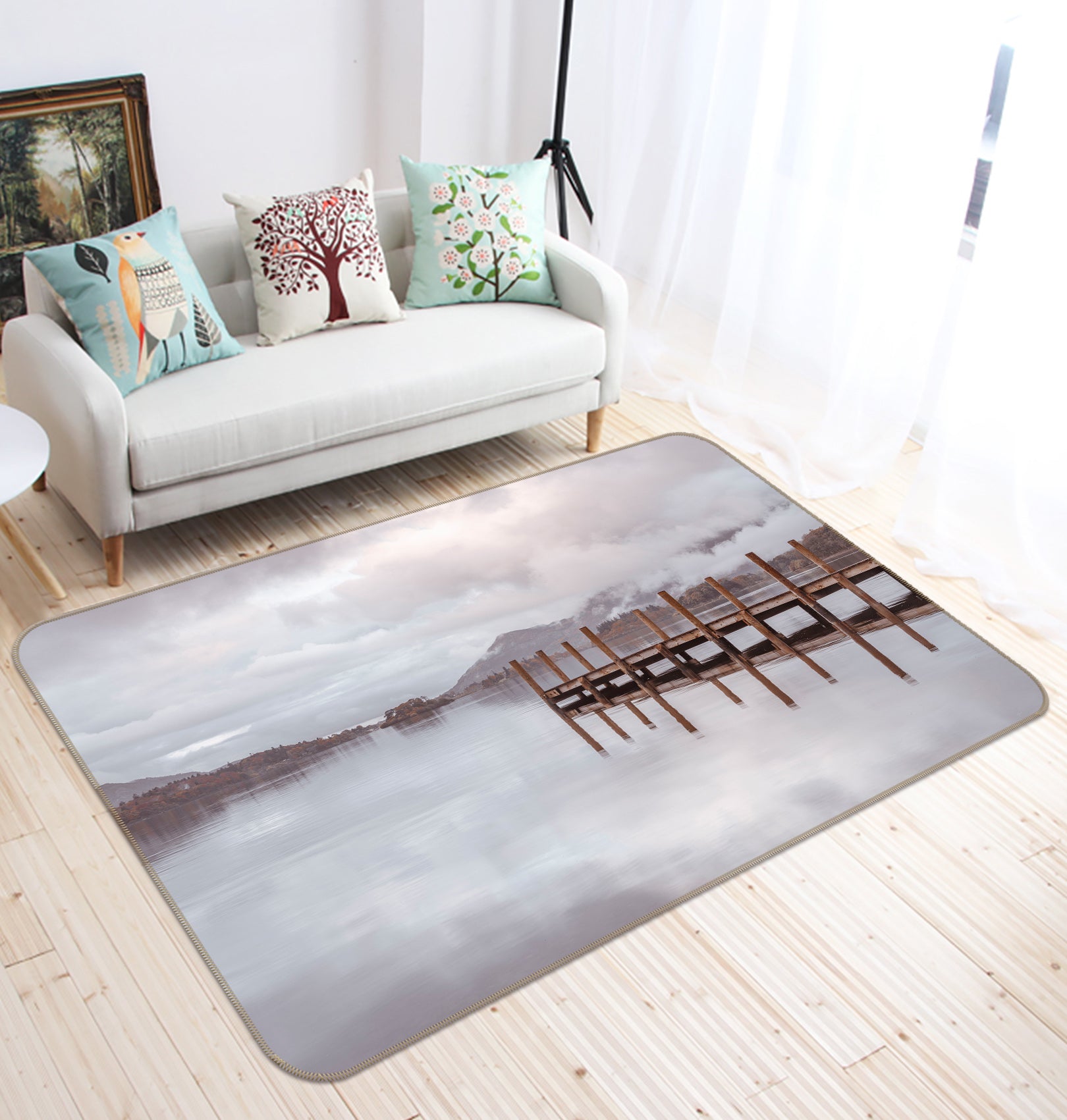3D Lake District 153 Assaf Frank Rug Non Slip Rug Mat