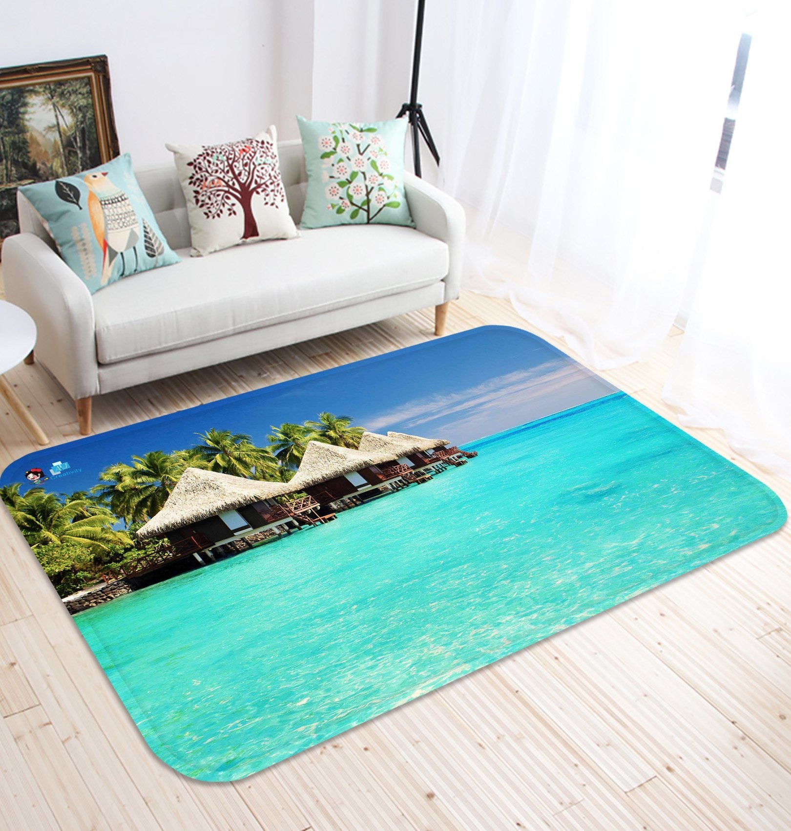 3D Seaside Pavilions 57 Non Slip Rug Mat Mat AJ Creativity Home 