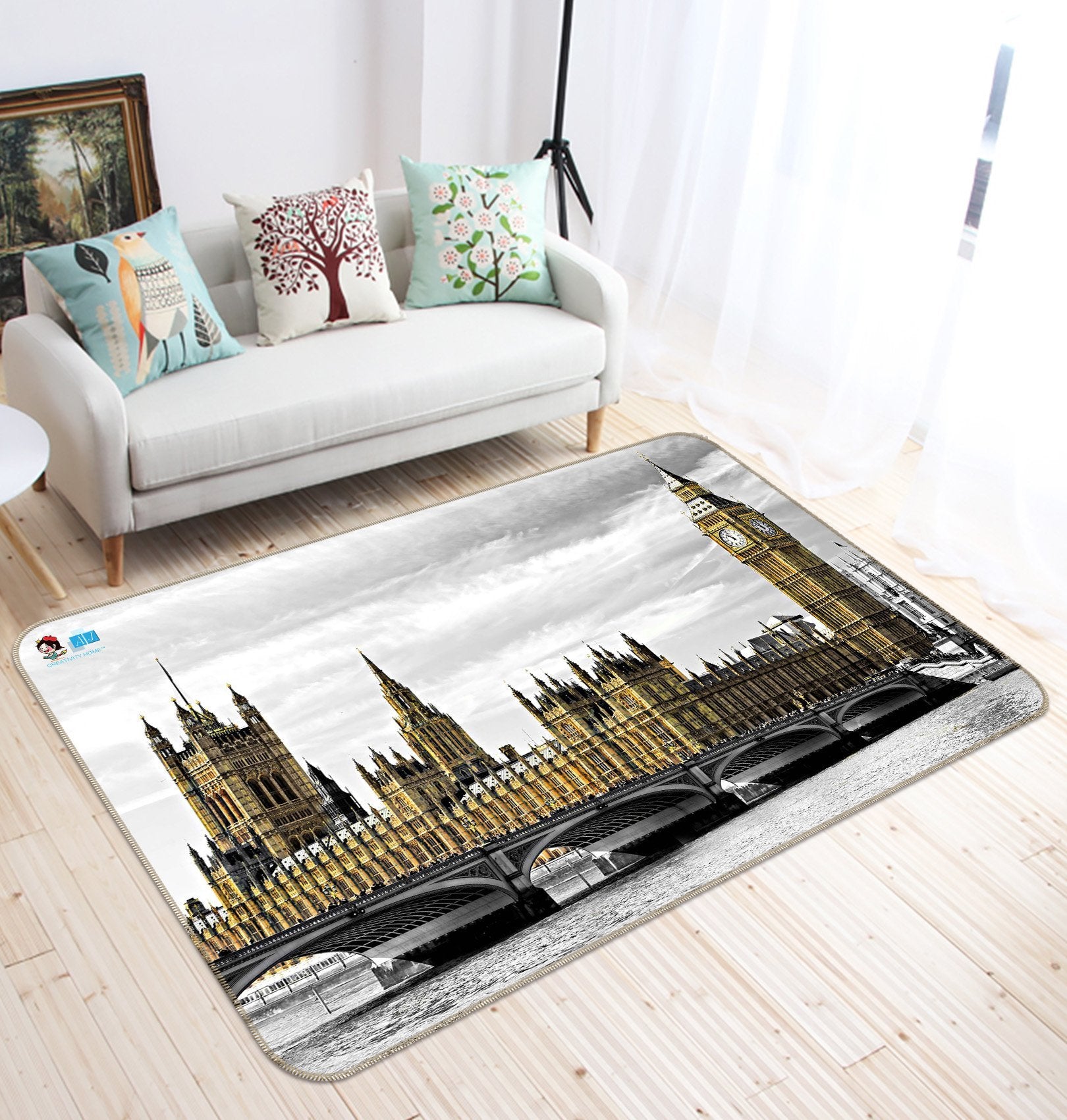 3D Clock Tower 712 Non Slip Rug Mat Mat AJ Creativity Home 